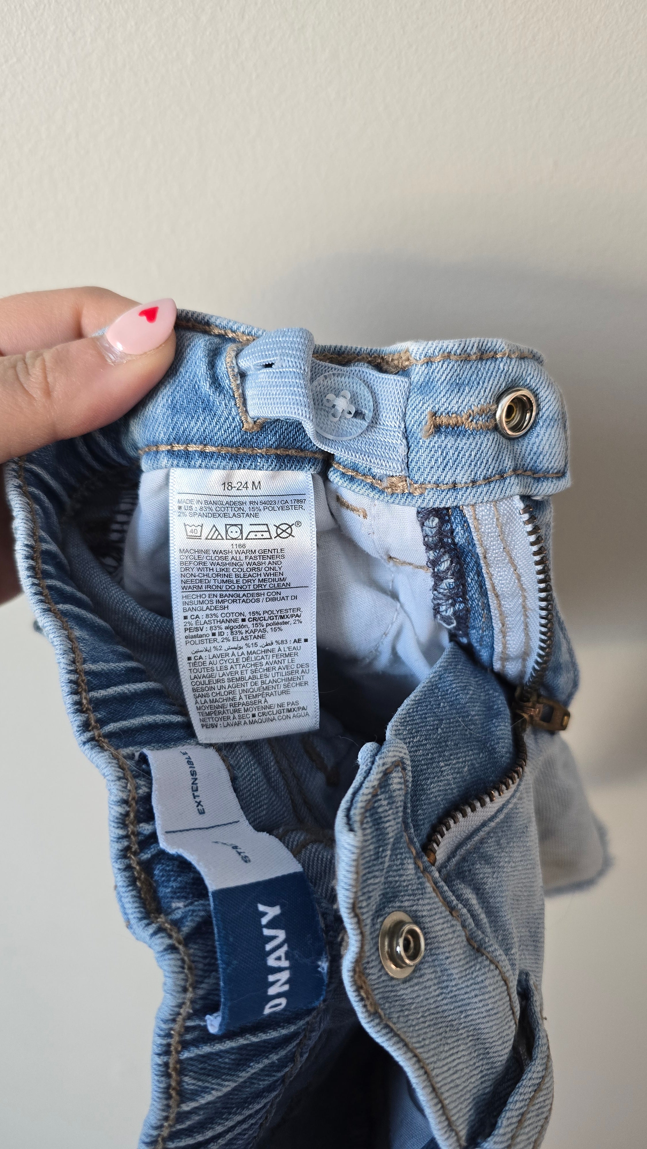 Old Navy ripped denim shorts, 18-24 months