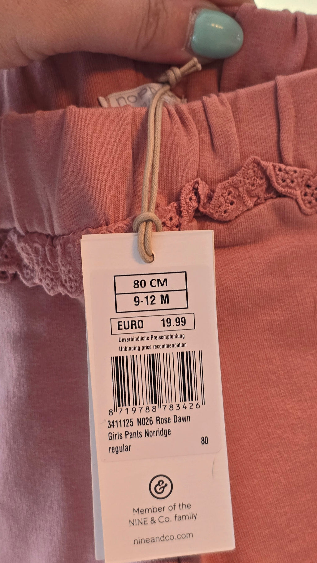 *Neuf* Pantalon Noppies 9-12 mois