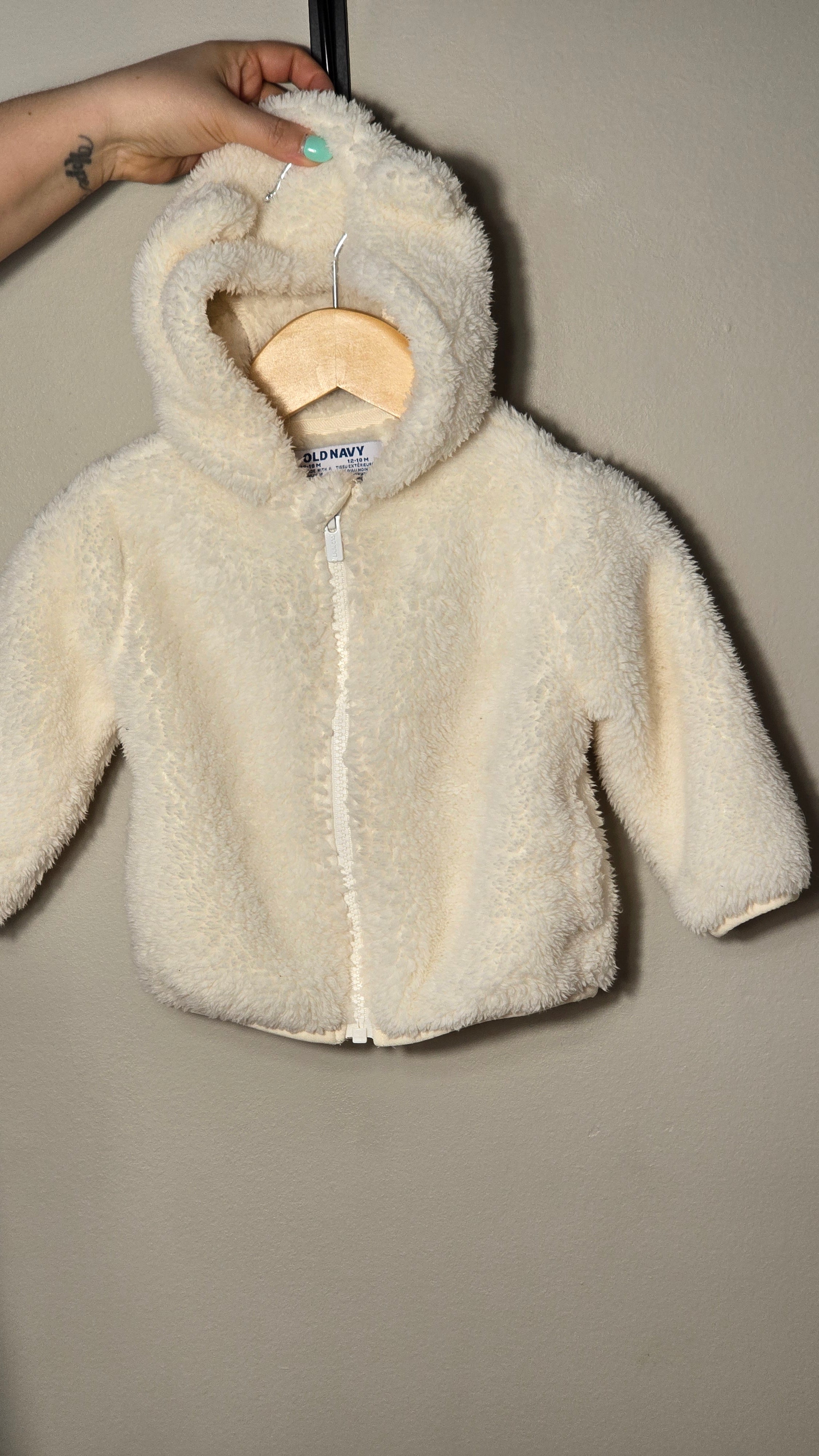 Veste en peluche à capuche Old Navy 12-18 mois