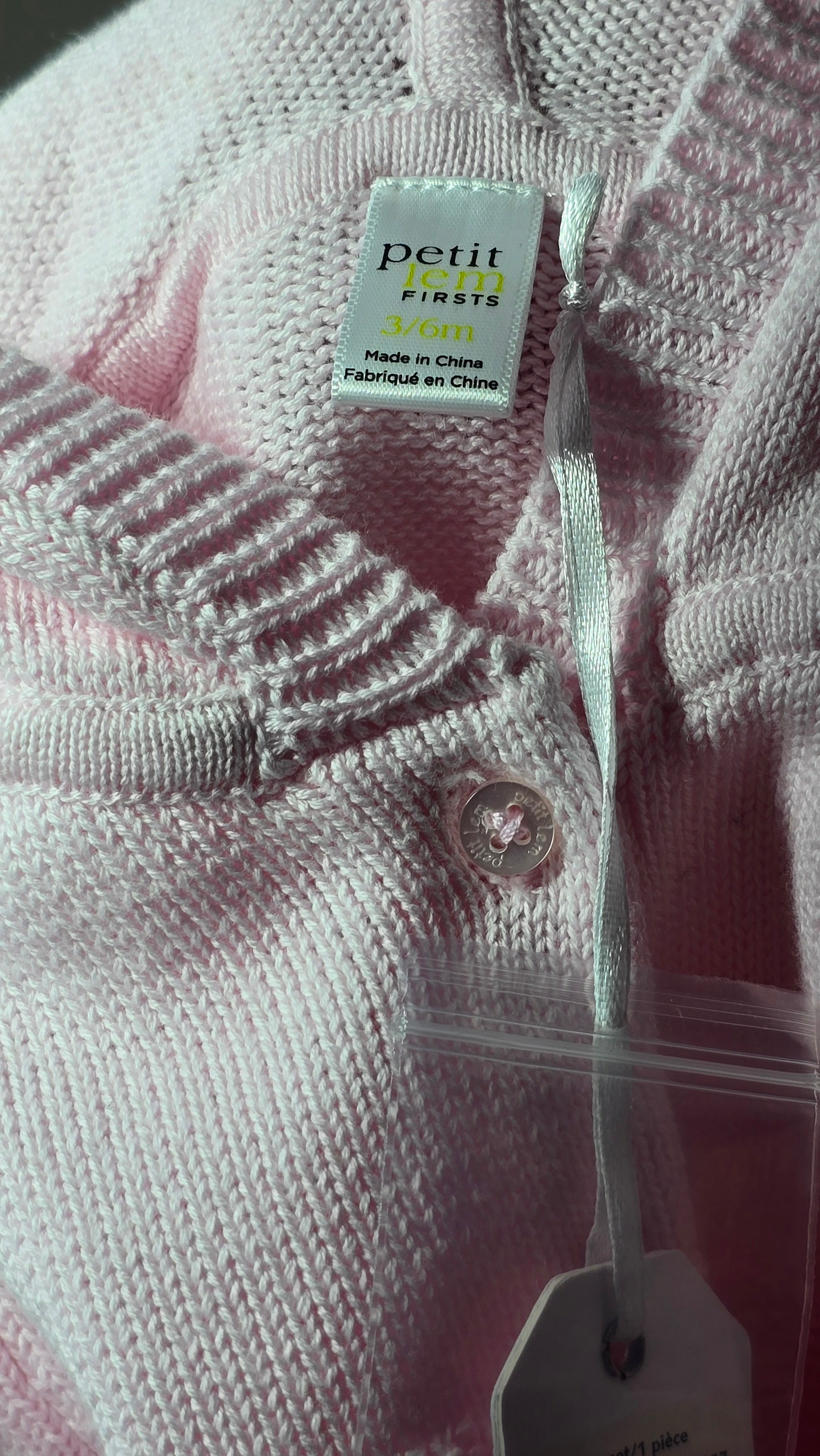 Cardigan en laine Petit Lem 3-6 mois *Neuf*