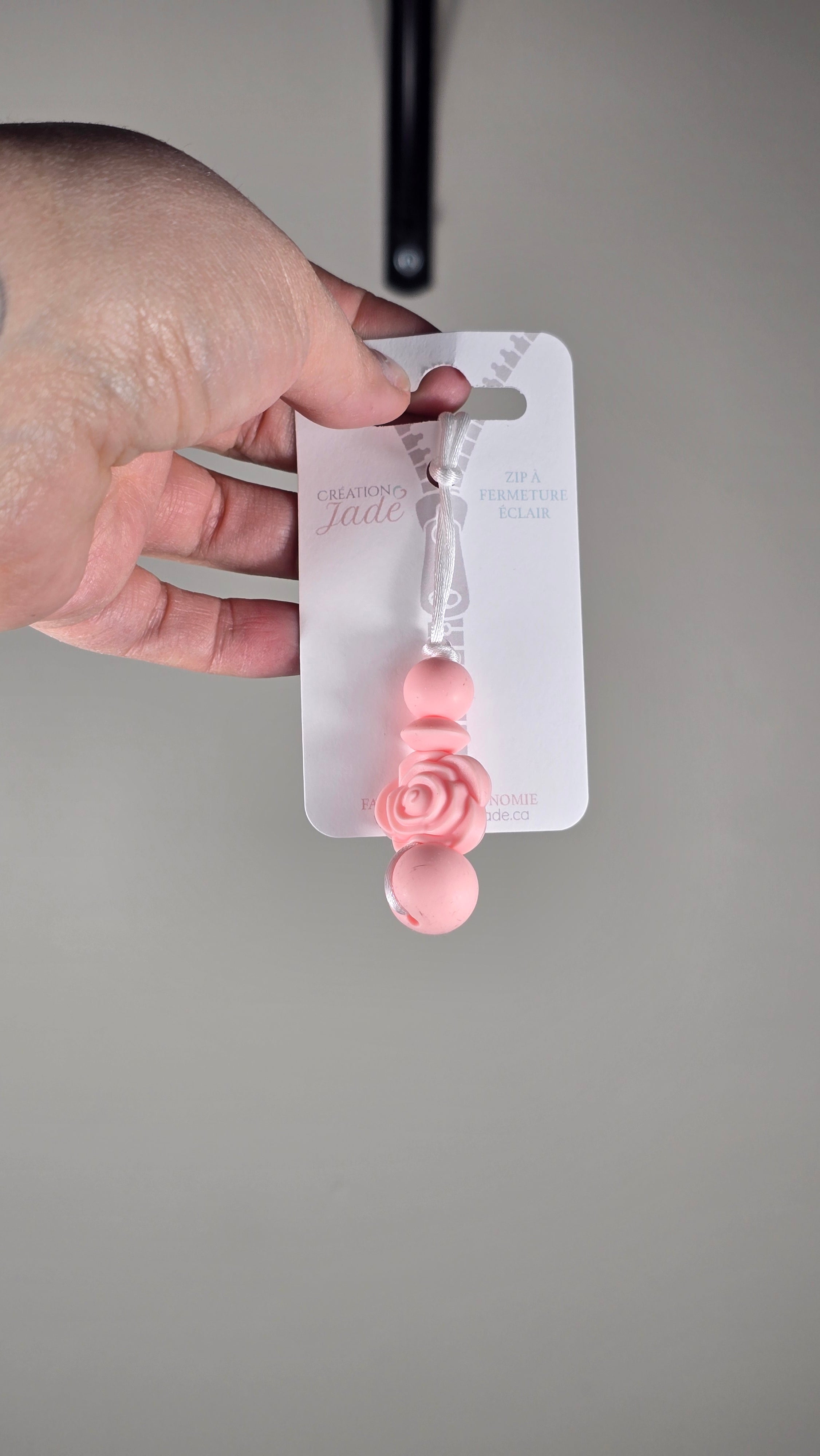 Aide-zip Création Jade - Rose