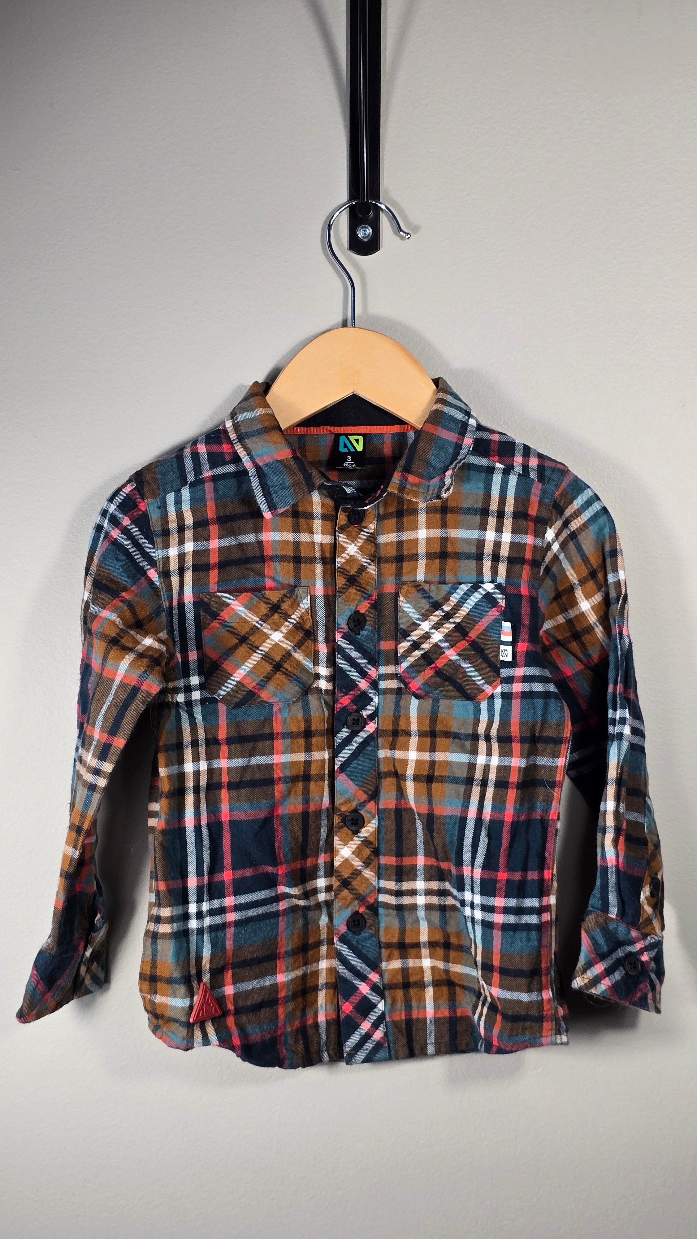 Chemise à carreaux en flanelle Nanö 3T
