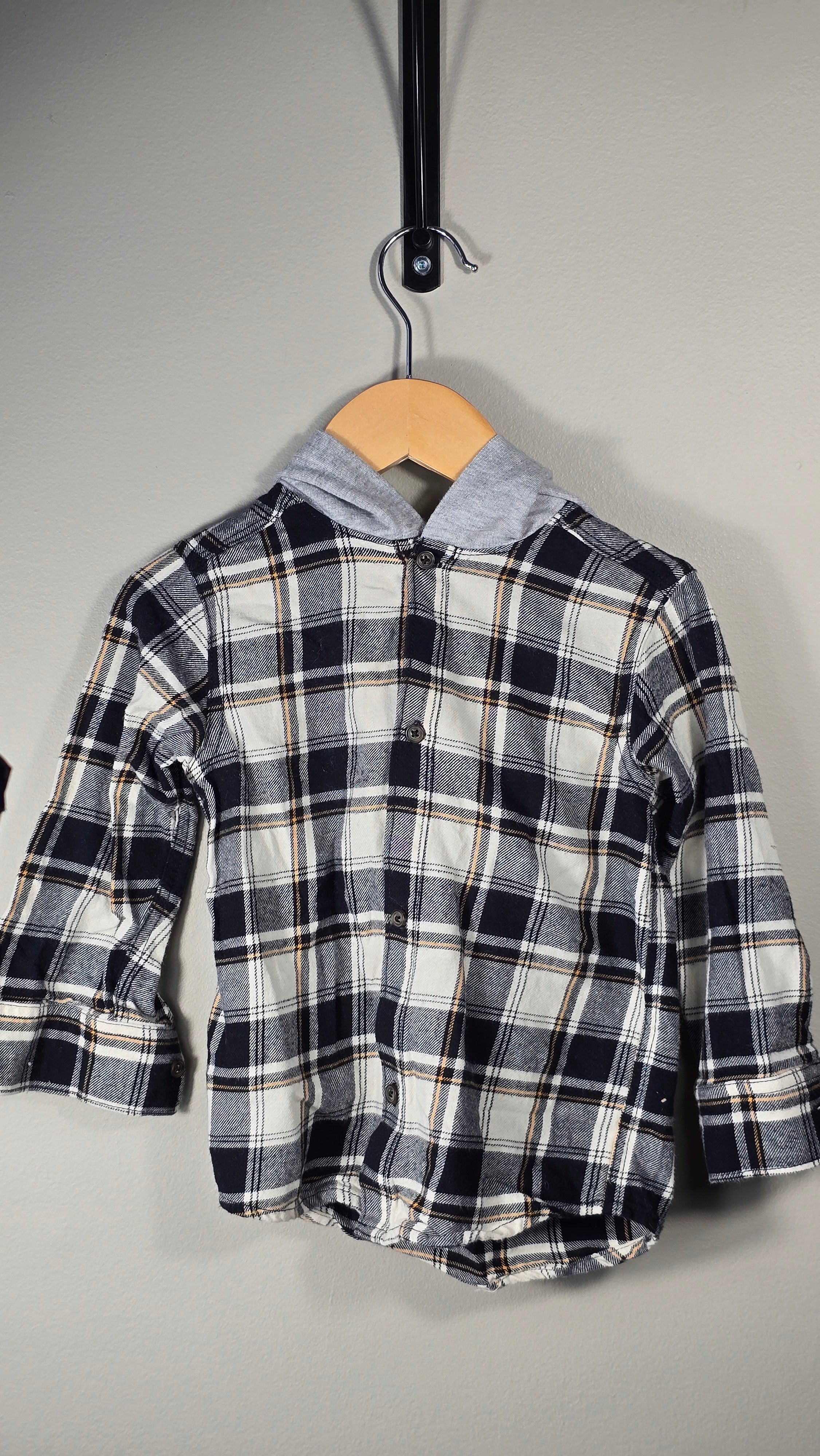 Chemise à carreaux à capuche Carter's 3T