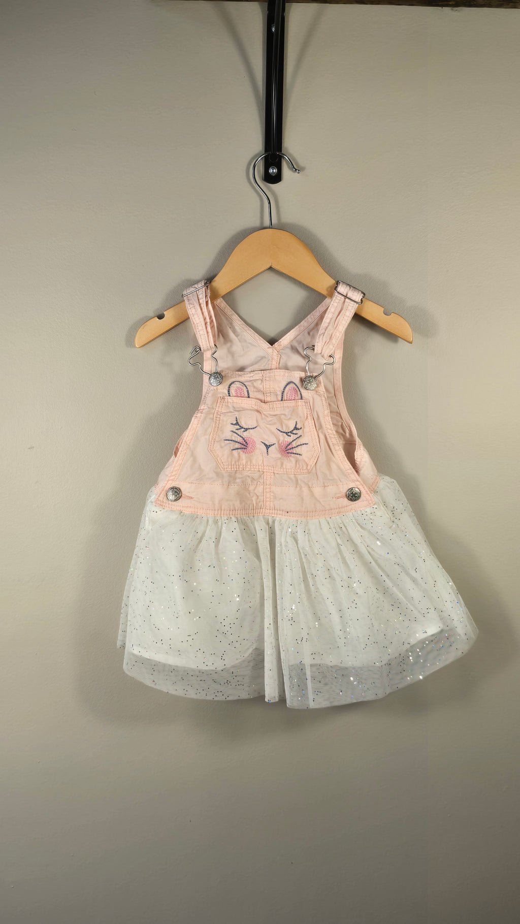 Robe salopette lapin en jeans et tulle Carter's 2T