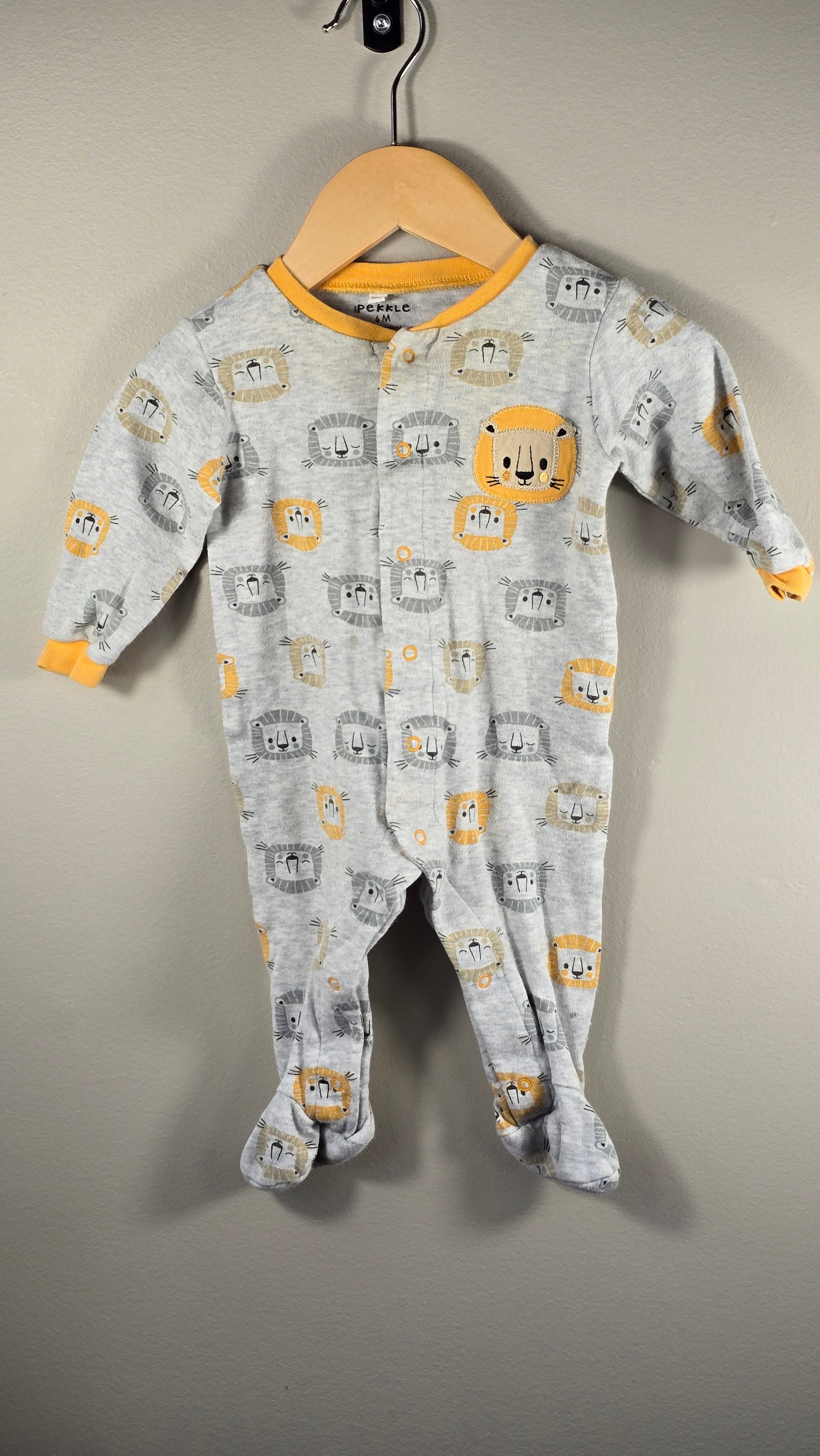Pyjama Pekkle à boutons lion 6 mois *imparfait