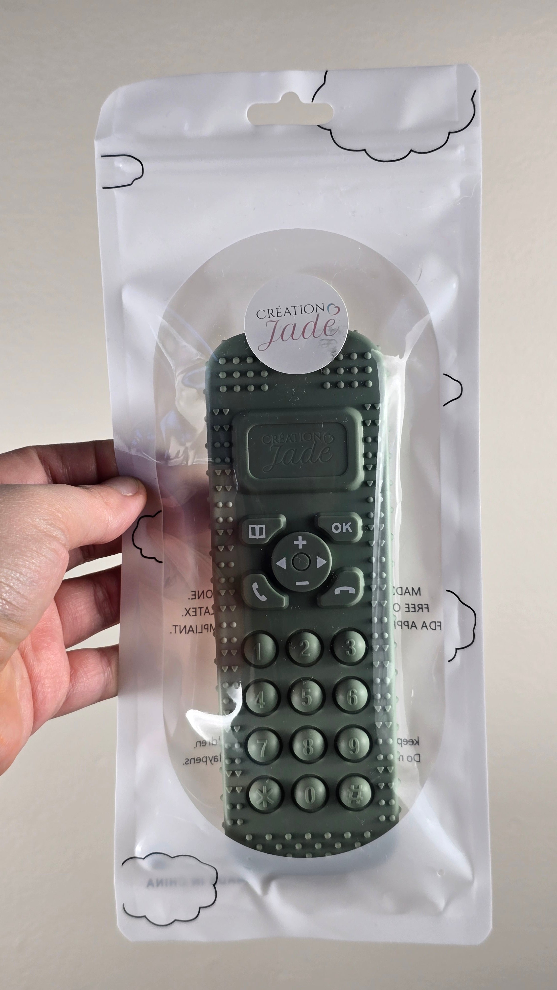 Manette pop-it | Création Jade | vert sauge
