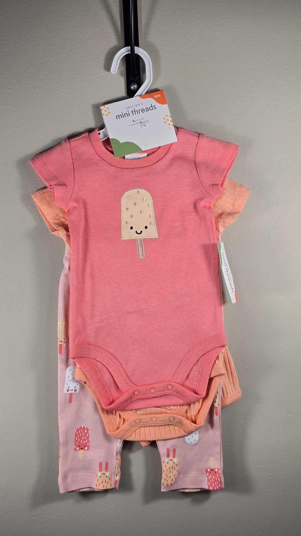 *Neuf Ensemble 4 pièces popsicles | Petit Lem's Mini threads | 6 mois