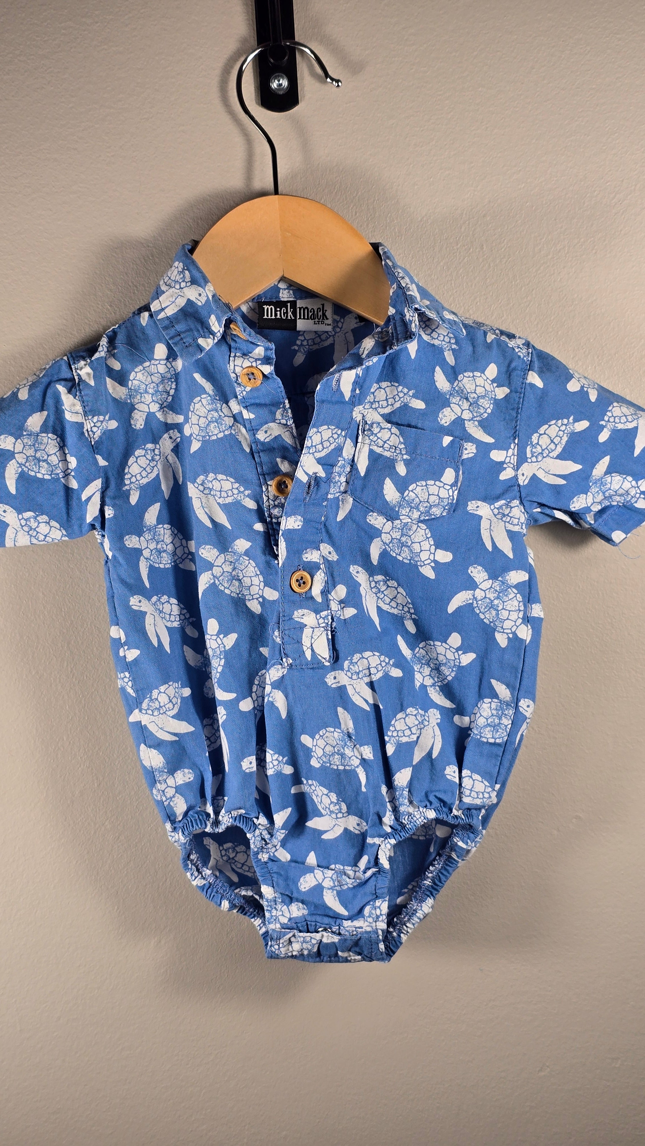 Cache-couche chemise tortues | Mick Mack | 3-6 mois