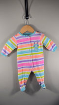 Pyjama à boutons ligné pastel | Pekkle | 3 mois