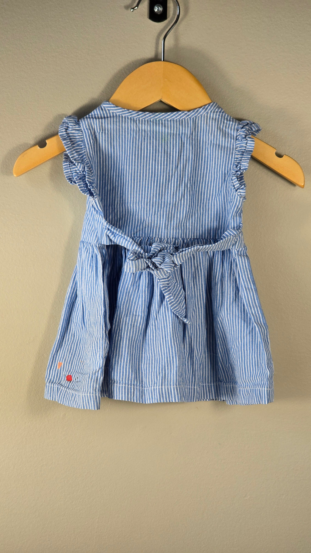 Robe rayée à broderies fleuries | Nanö | 3 mois