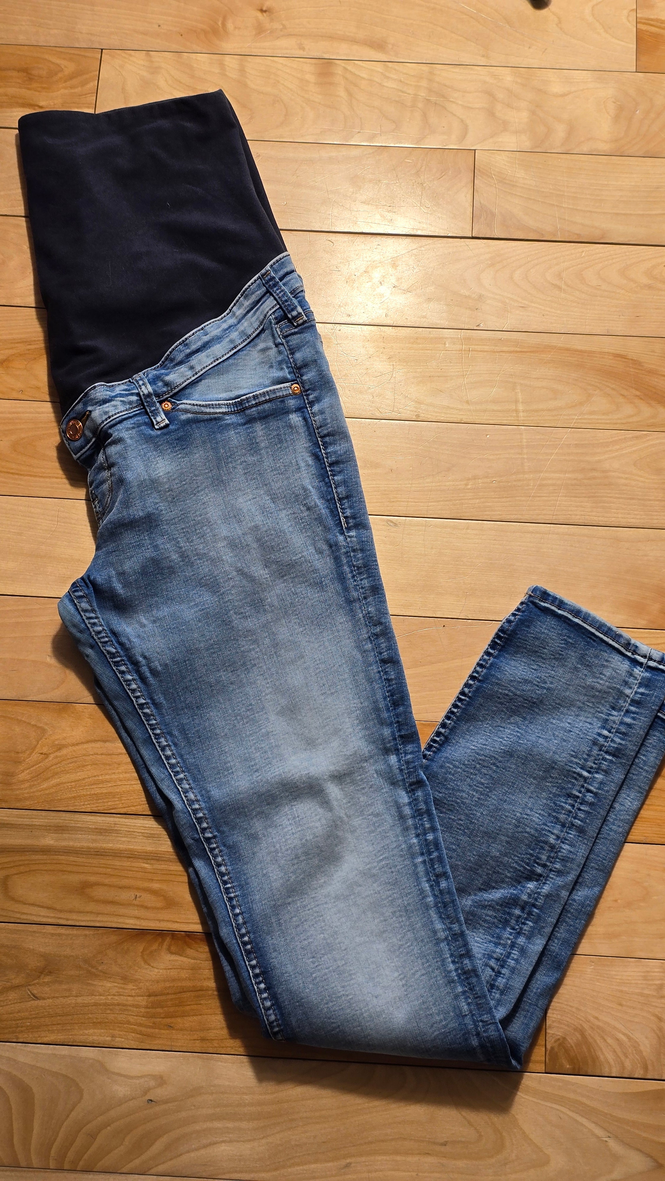 Jeans skinny coupe moulante bande haute | H&M mama | 10