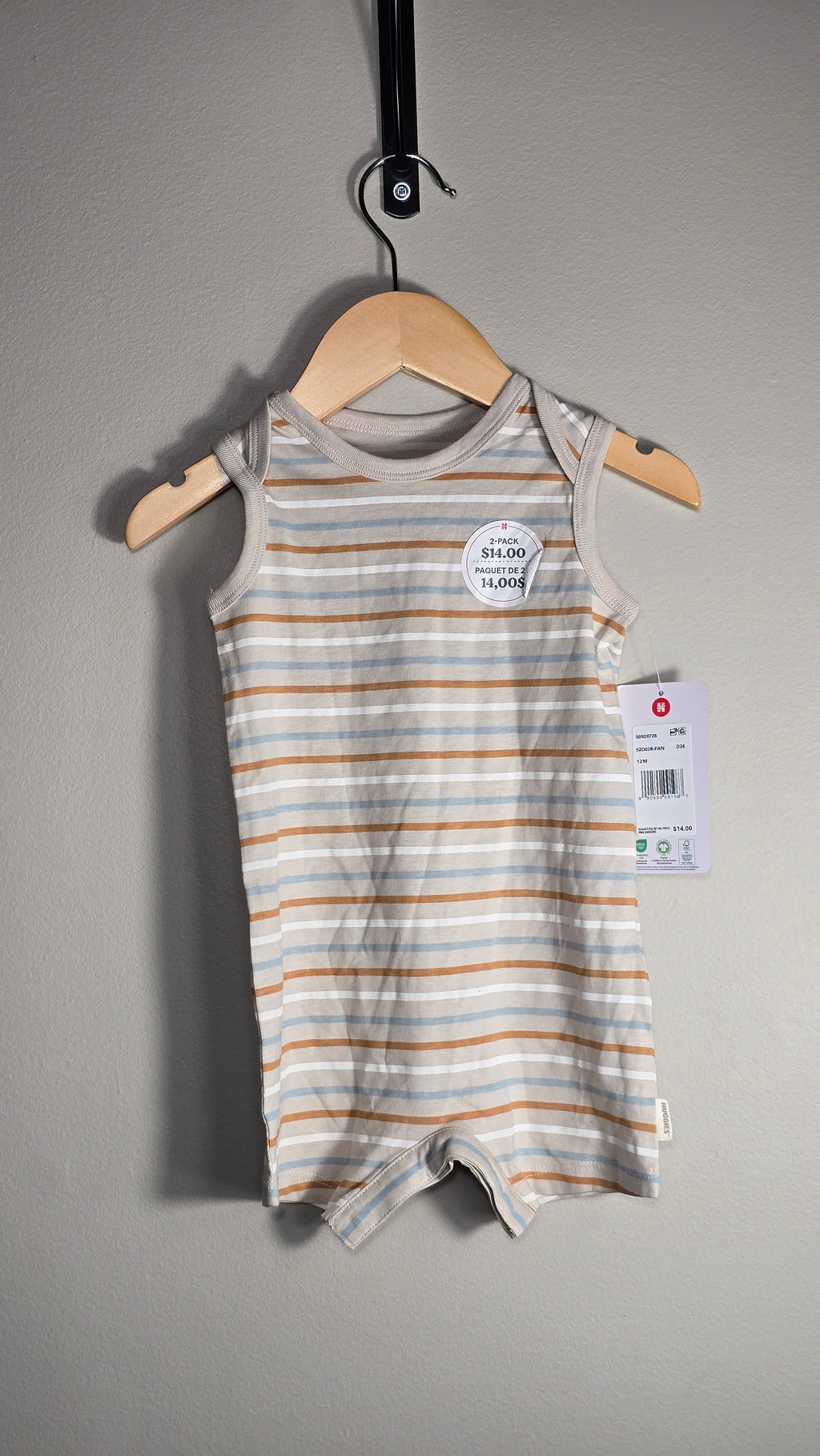 Lot de 2 rompers | Huggies | 12 mois *Neufs
