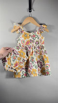Robe fleurie en lin avec bloomer | PL Baby | 18 mois