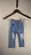 Jeans coupe skinny à effet délavé | L&P | 6-12 mois  *Bouton à fente *Taille ajustable