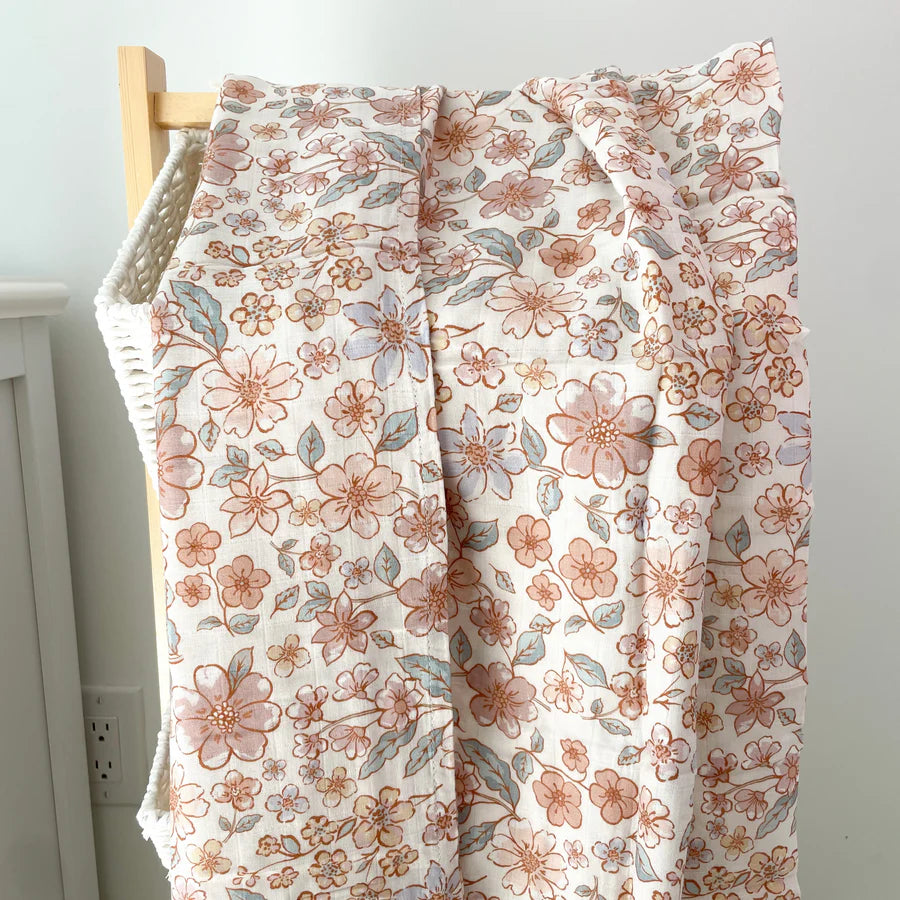 Mousseline en bambou & coton Création Jade - Fleurs