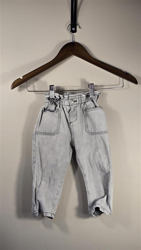 Jeans gris taille paperbag | Zara | 12-18 mois *Légers signes d'usure
