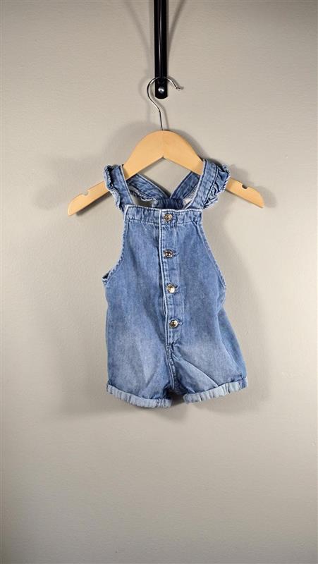 Salopette short en jeans H&M 4-6 mois