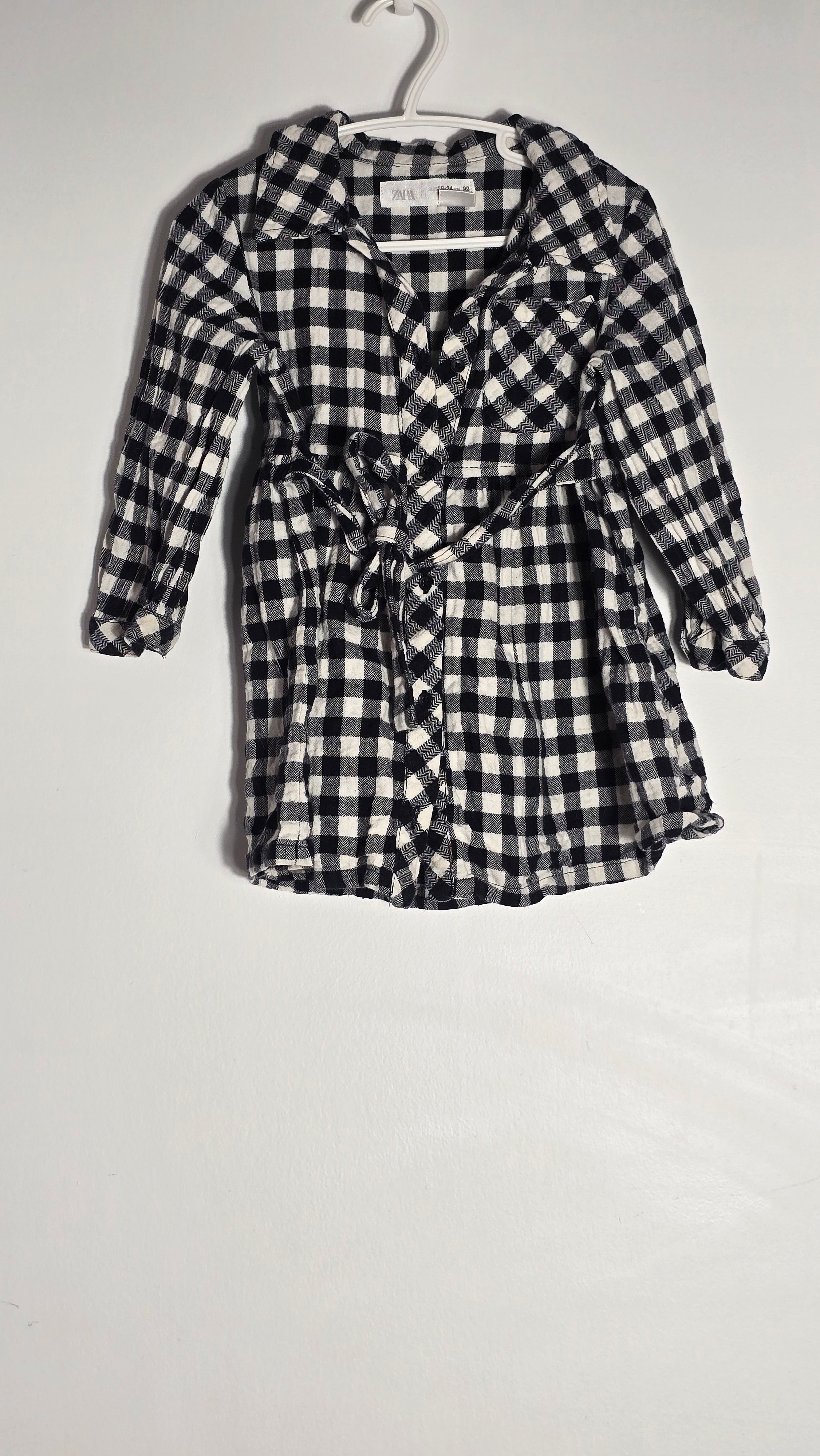 Tunique à carreaux en flanelle | Zara | 18-24 mois