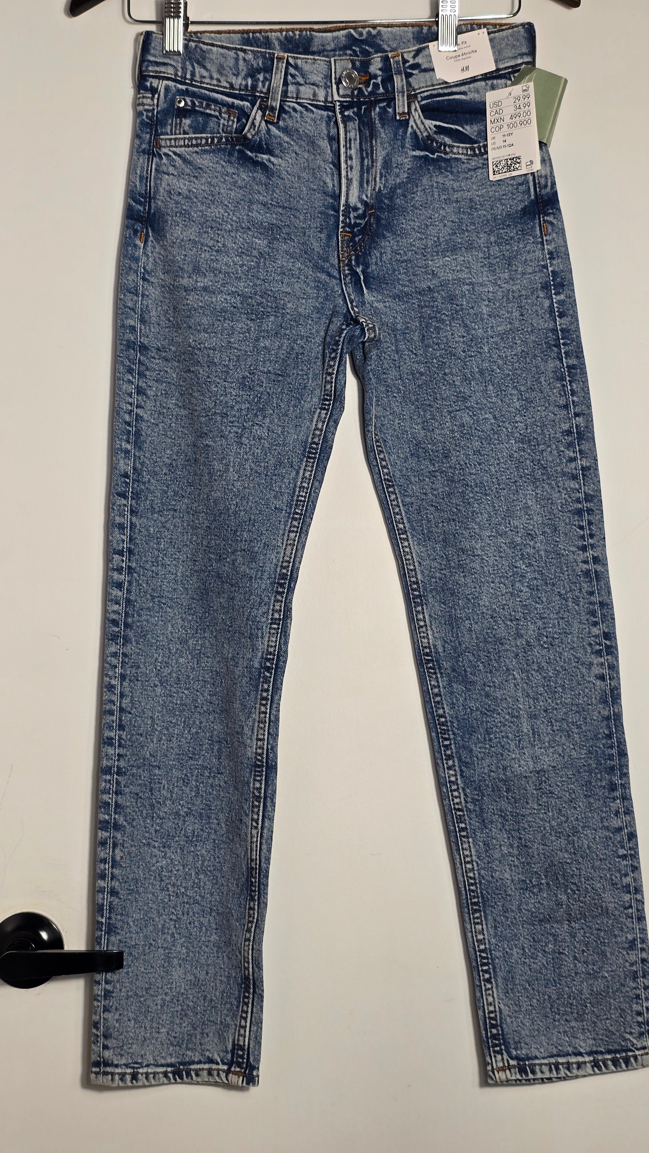 Jeans coupe étroite | H&M | 11-12A *Neufs