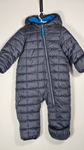 CONS JFR | Plush-Lined Snowsuit | Black Mountain | 12 Months *Fold-over cuffs and booties