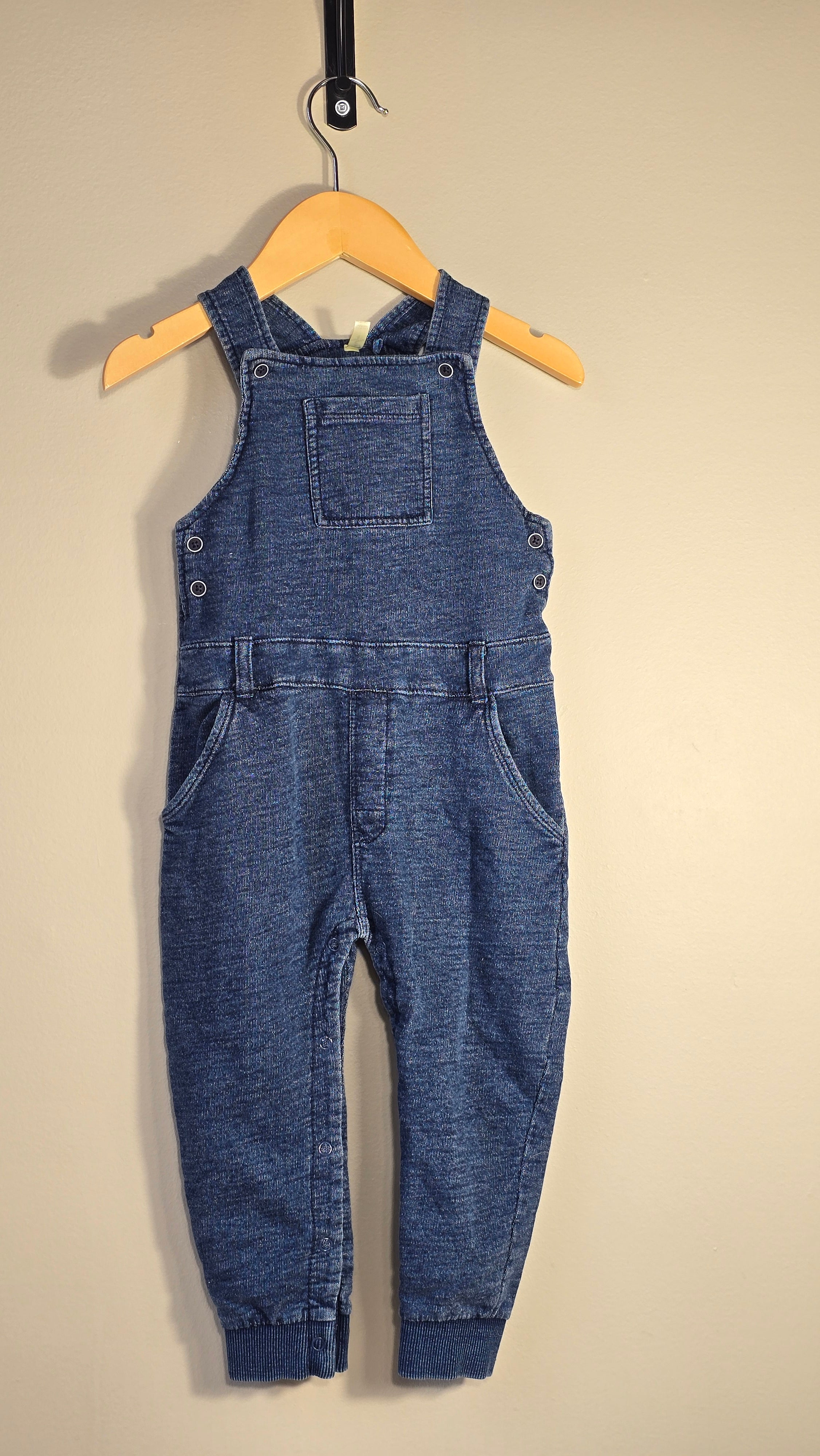 Salopette en molleton look jeans | Dirkje | 24 mois