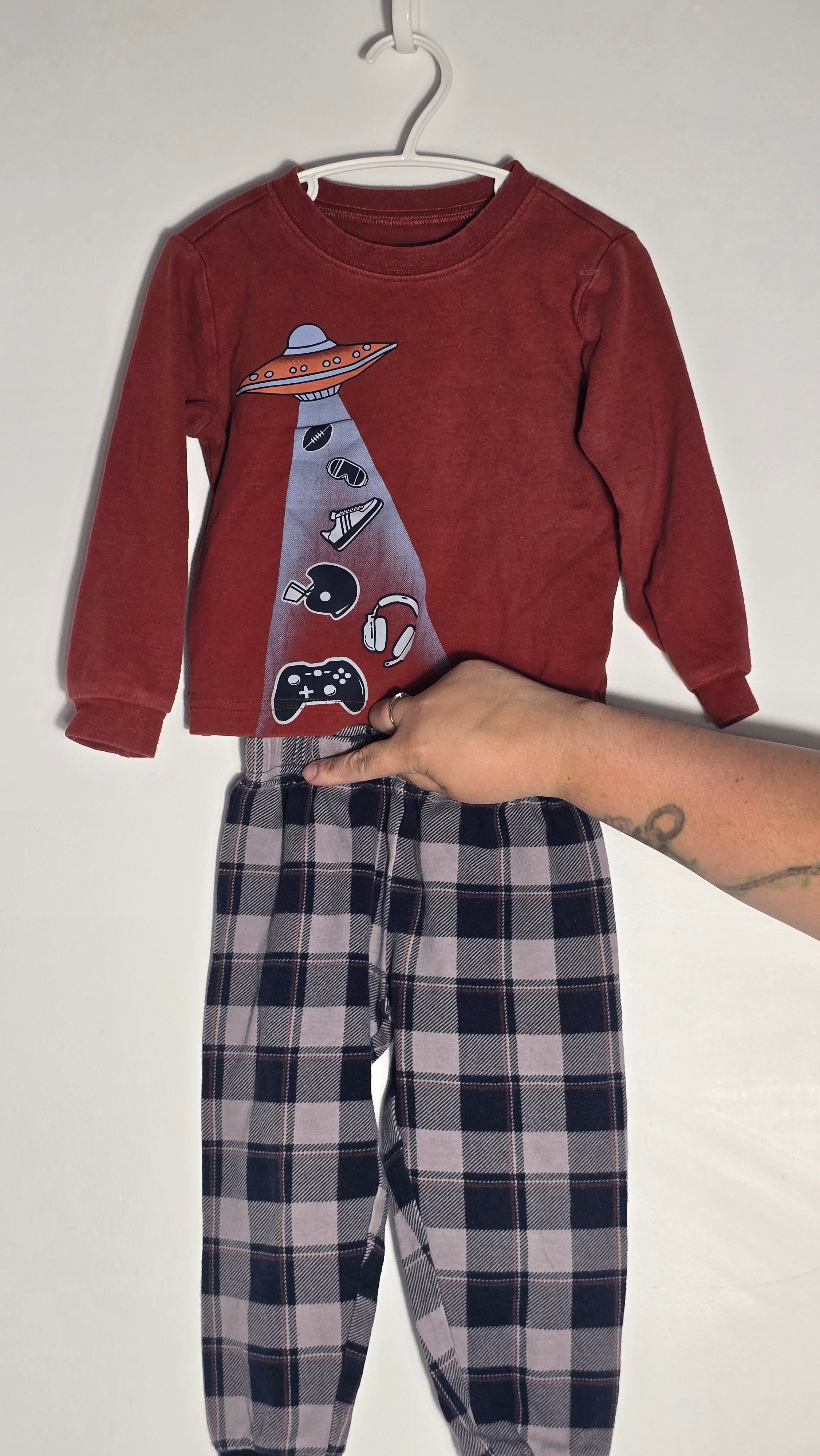 Pyjamas 2 pièces ovni/gaming | Pekkle | 2-3 ans *Mousseux