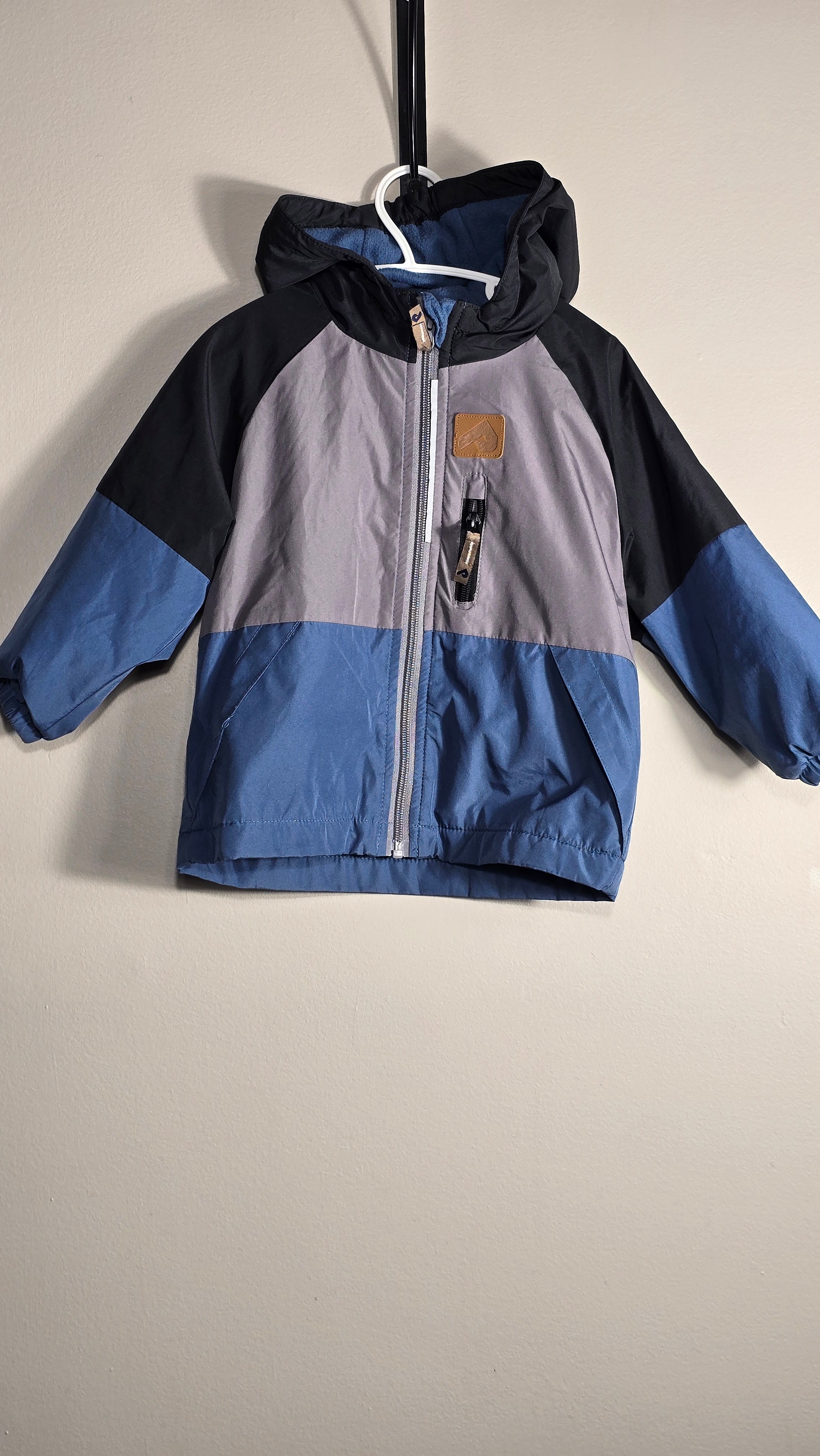 Manteau mi-saison doublé en polar | Perlimpimpin | 2T *Nom écrit sur l'étiquette