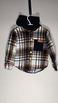 Chemise à carreaux en flanelle à capuche en coton | Will&you | 12 mois