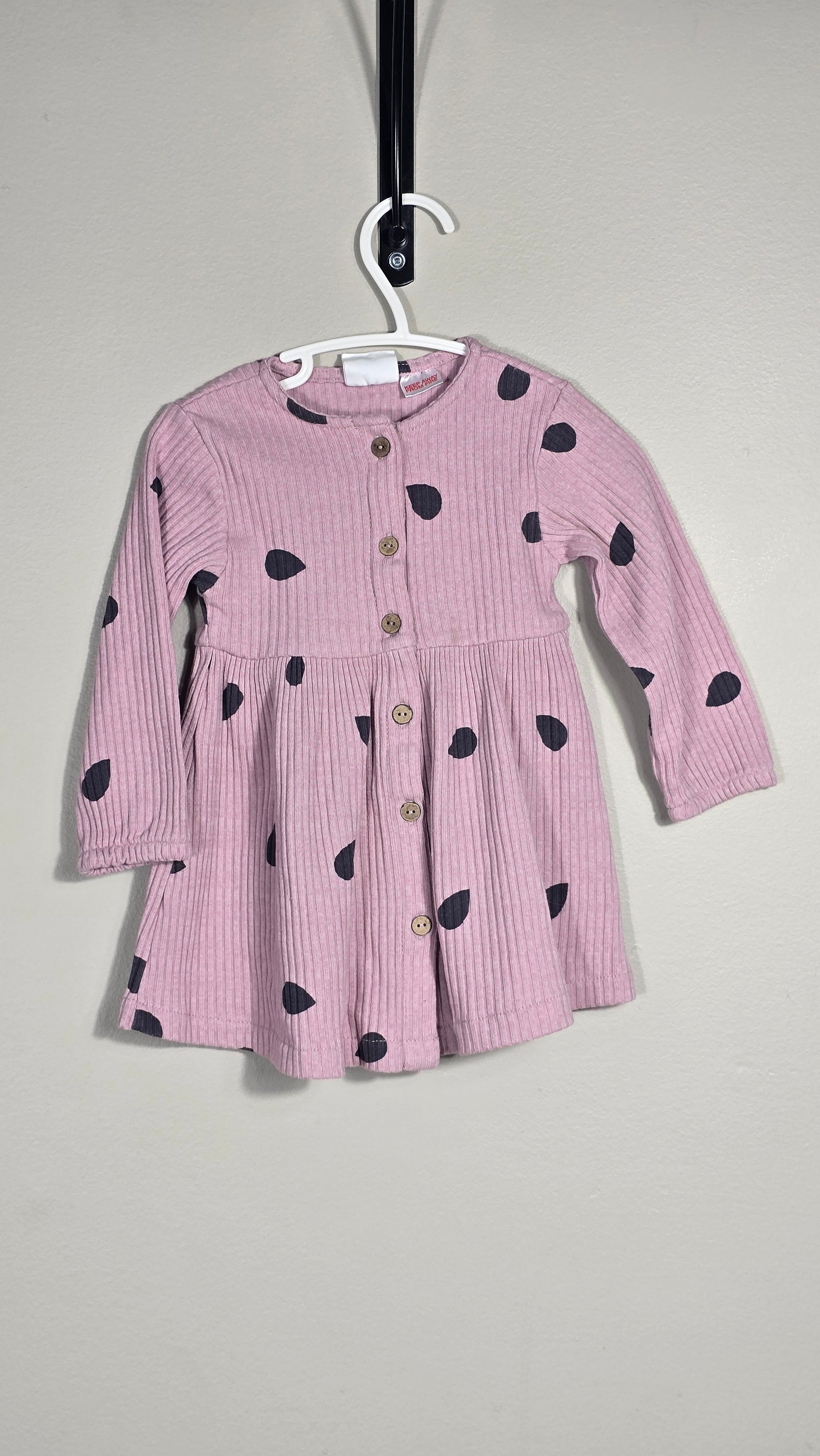 Robe côtelée à boutons | Zara | 9-12 mois