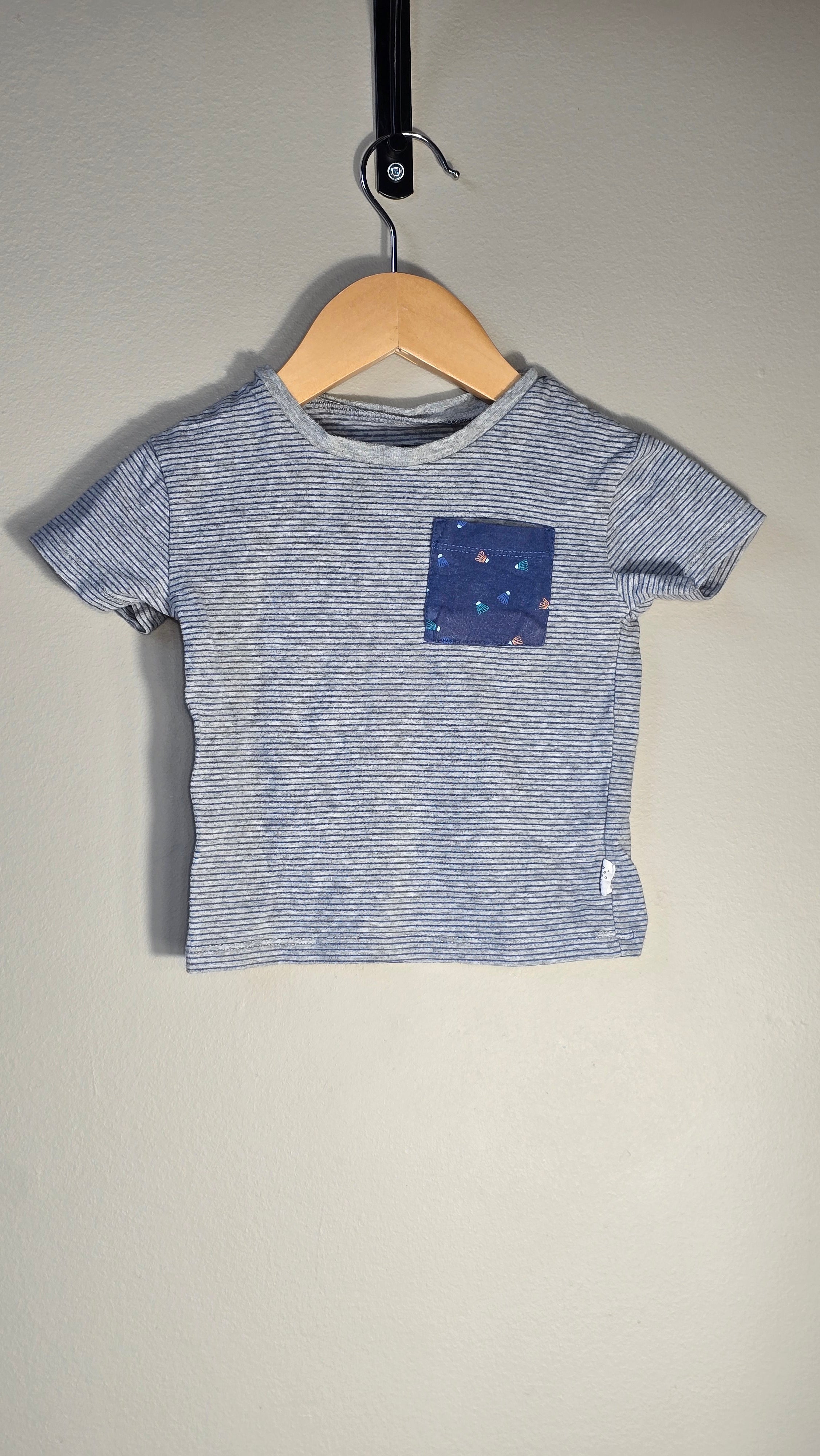 Striped pocket T-shirt | Organic Gagou | 12 months