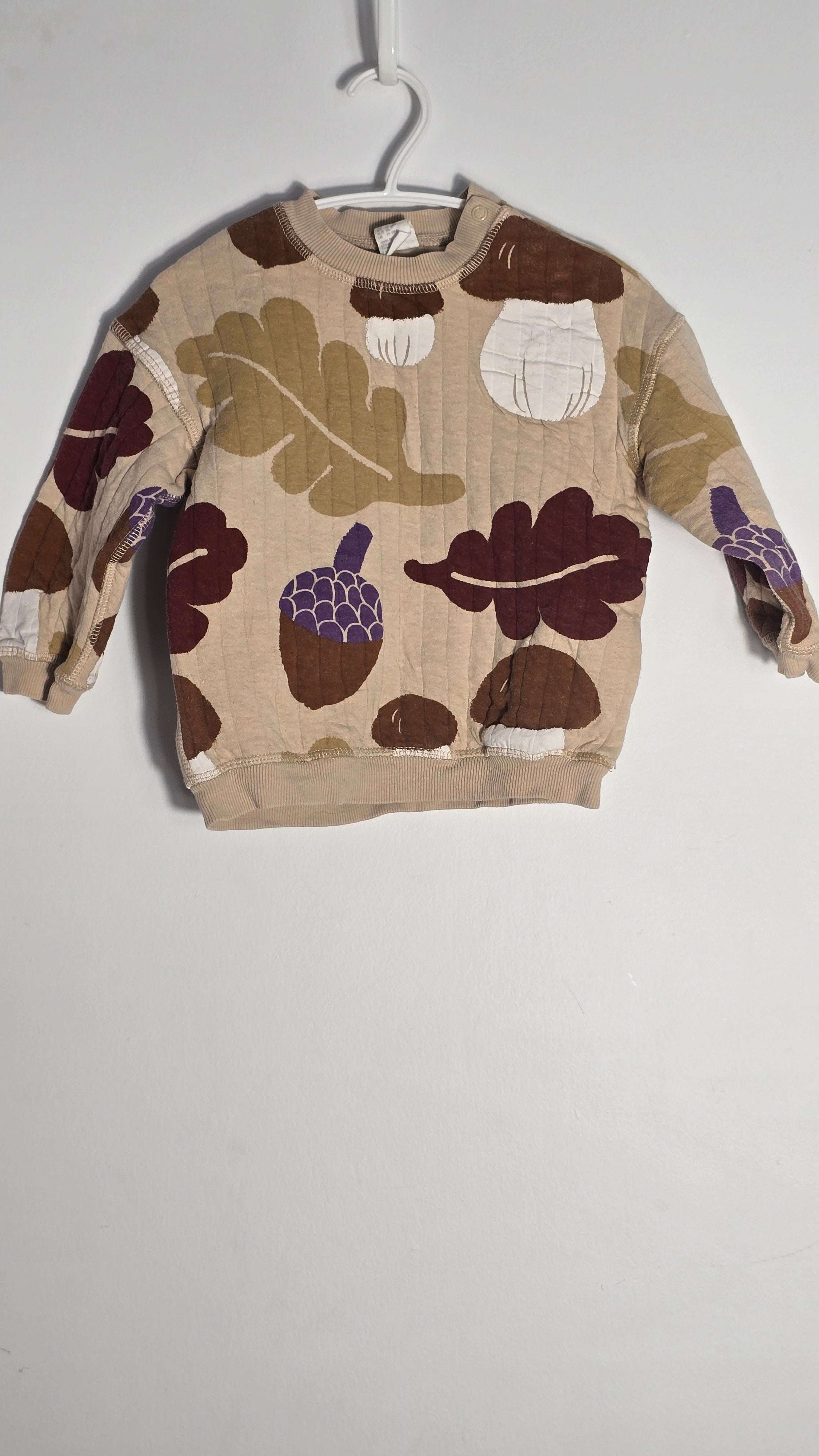 Crewneck matelassé feuilles | H&M | 12-18 mois *Dessins un peu craqués, un peu mousseux