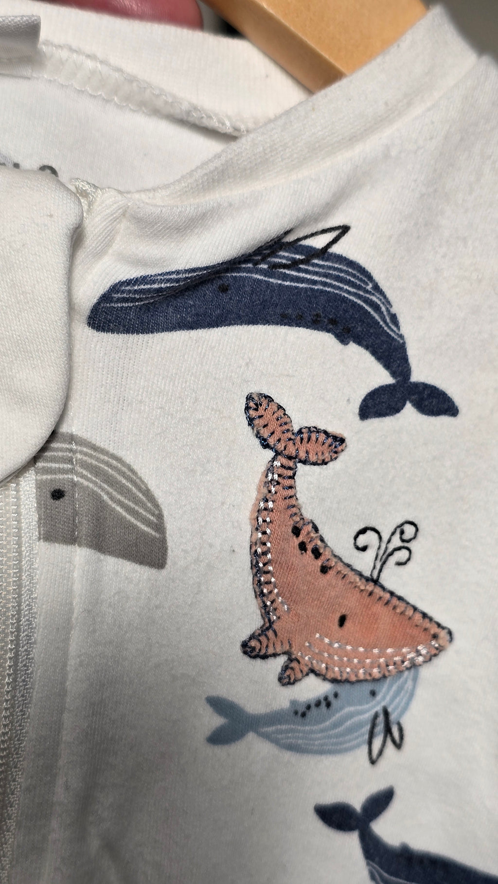 Whale pajamas | Pekkle | 9 months *faded embroidery