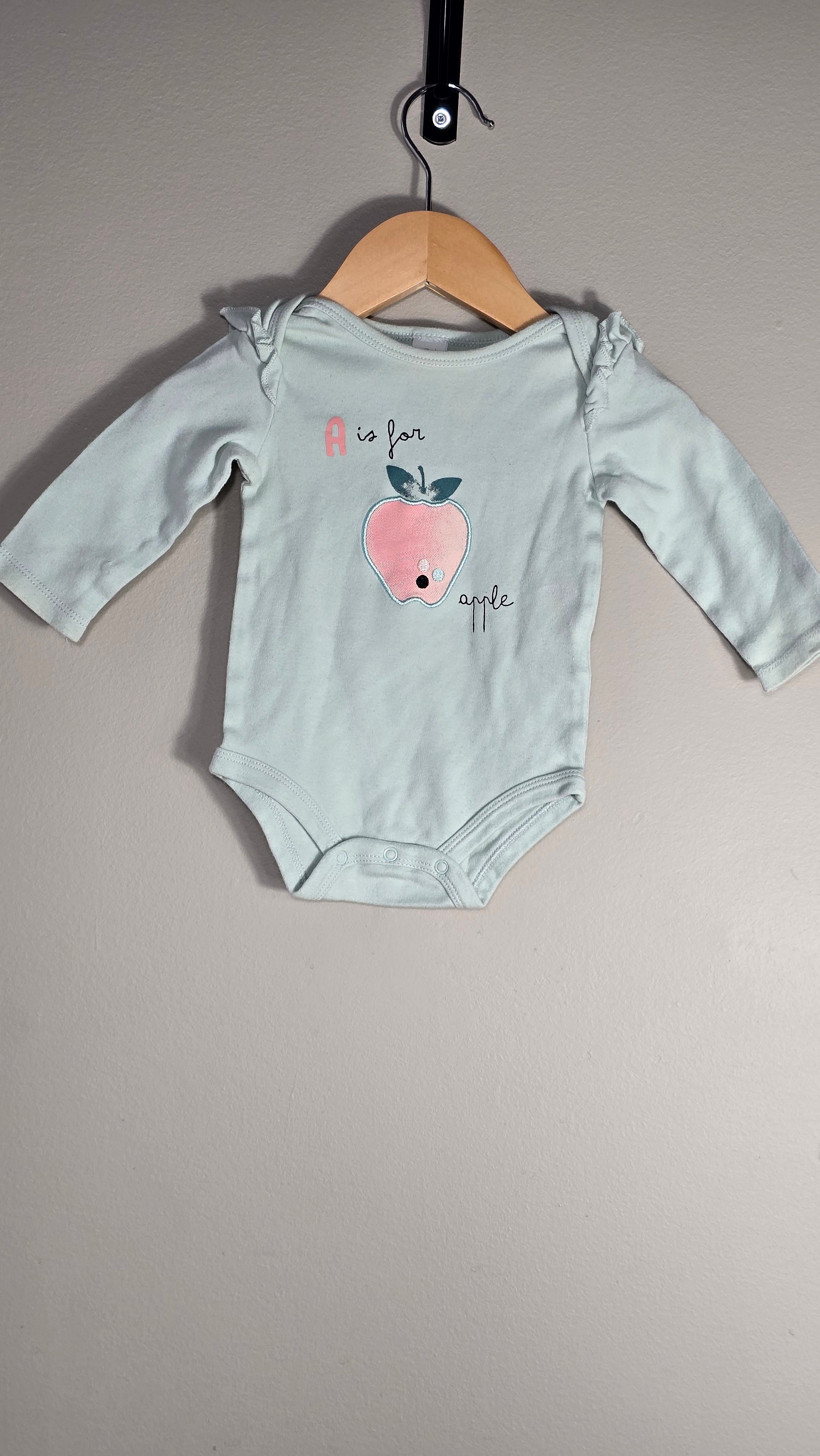 Cache-couche à manches longues "A is for apple" | PL baby | 6 mois *Imparfait