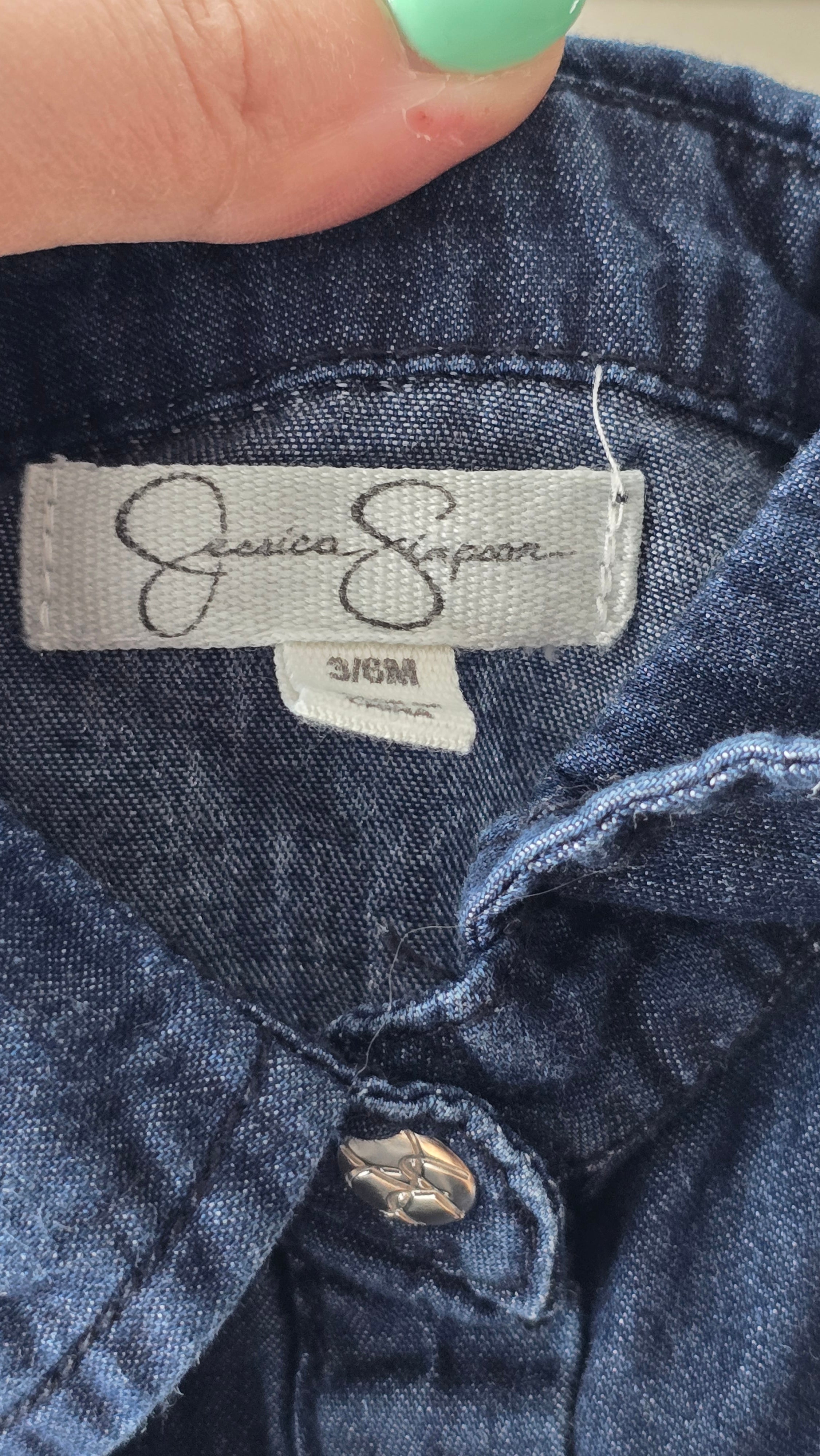 Robe tunique en jeans Jessica Simpson 3-6 mois