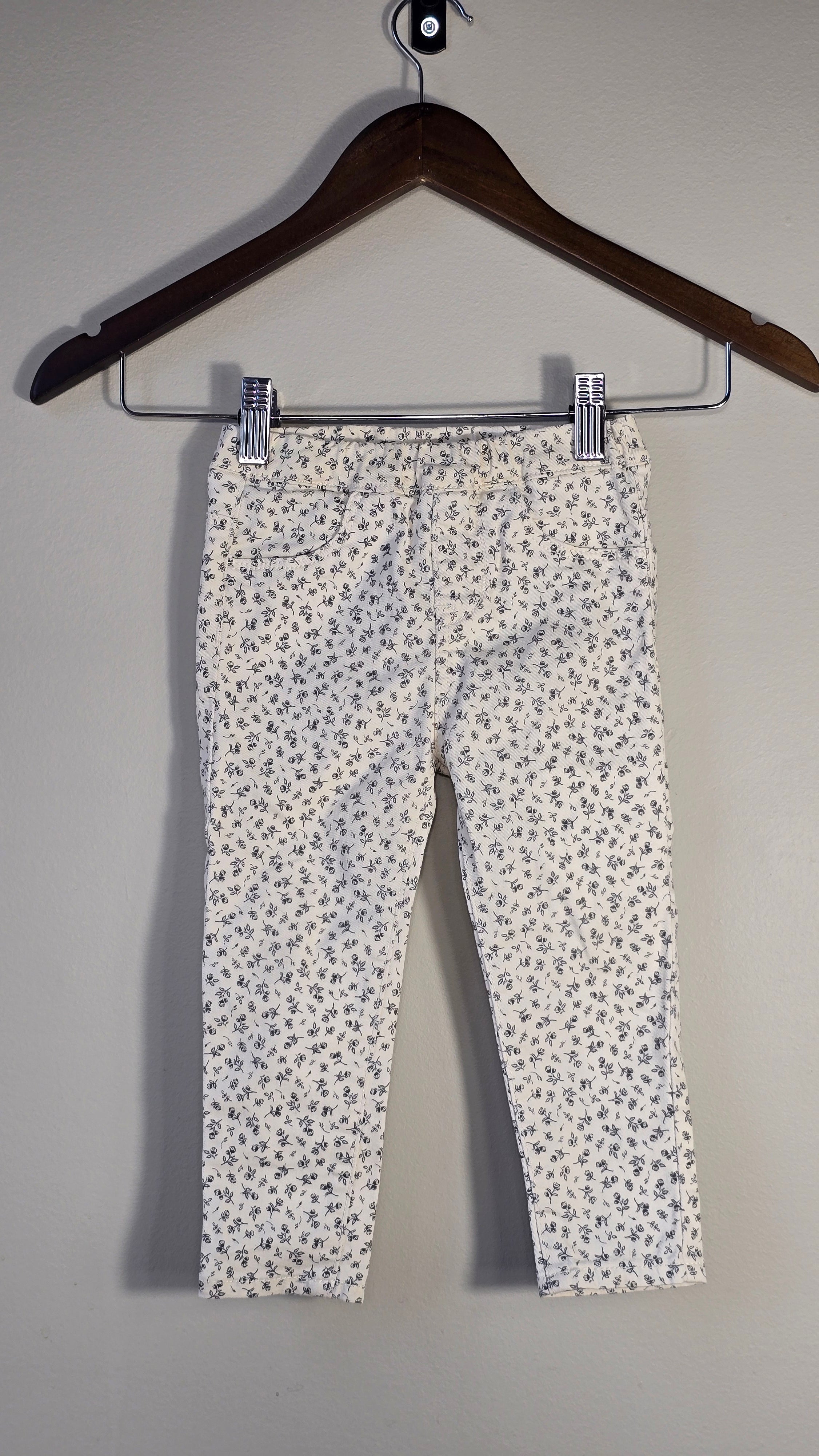 Jegging fleuri (tissu un peu extensible)| H&M | 1 1/2-2T