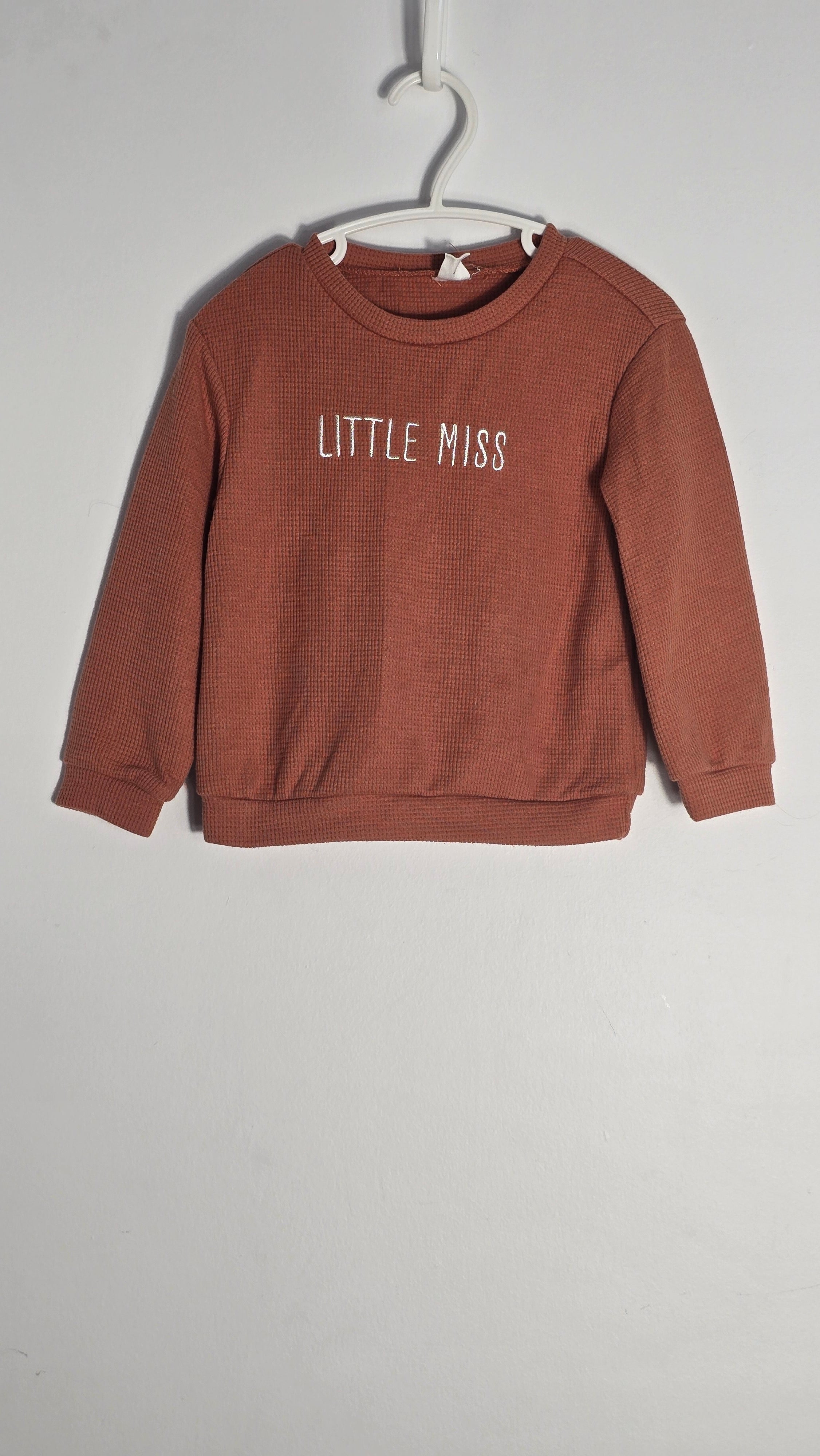 Chandail gaufré Little miss | Shein | 18-24 mois