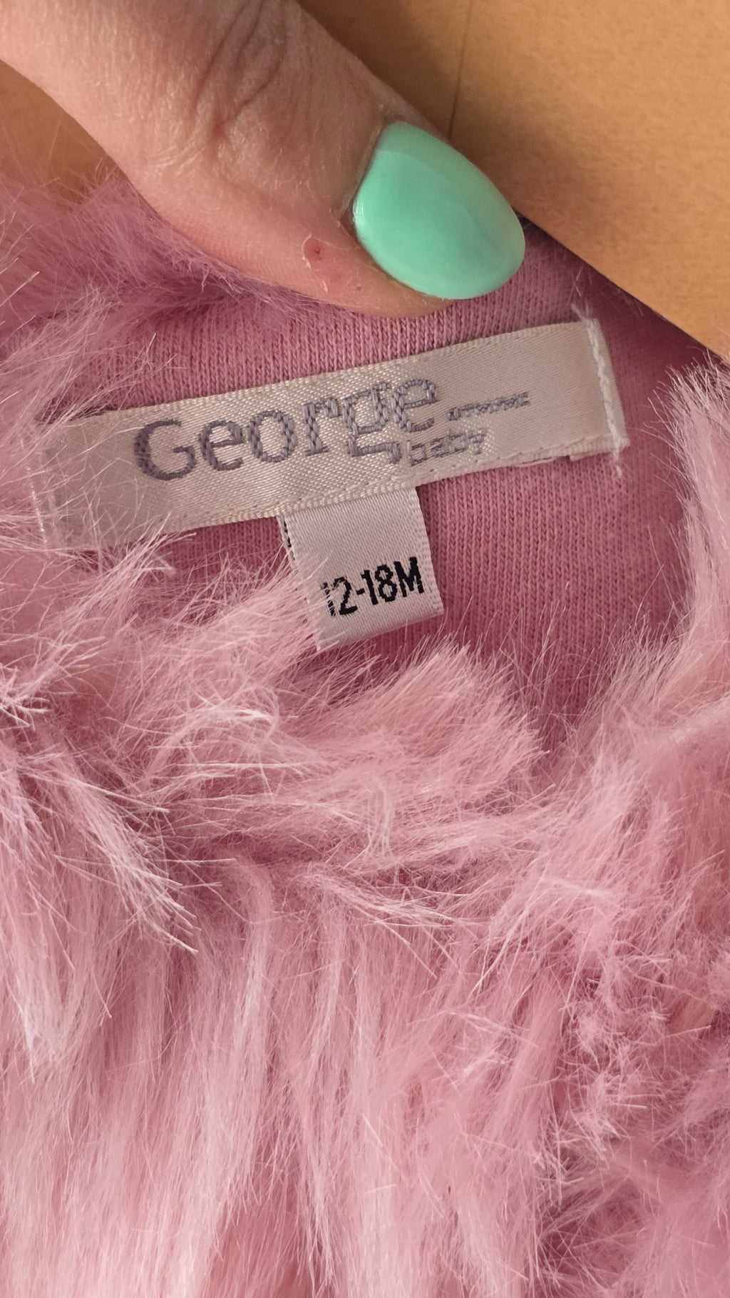 Veste poilue George 3-6 mois