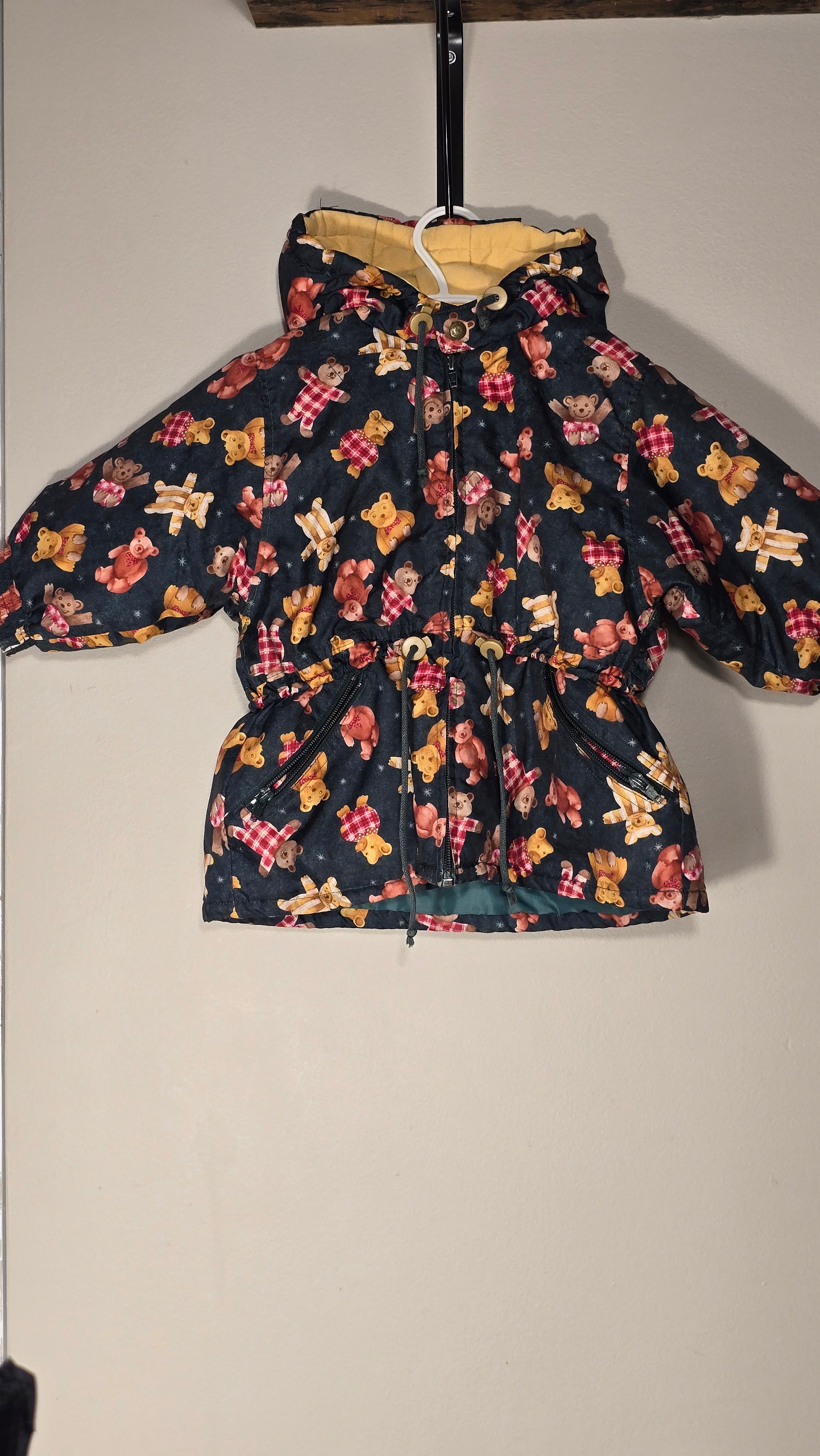 *Manteau mi-saison oursons vintage | Deux par deux | 2T
