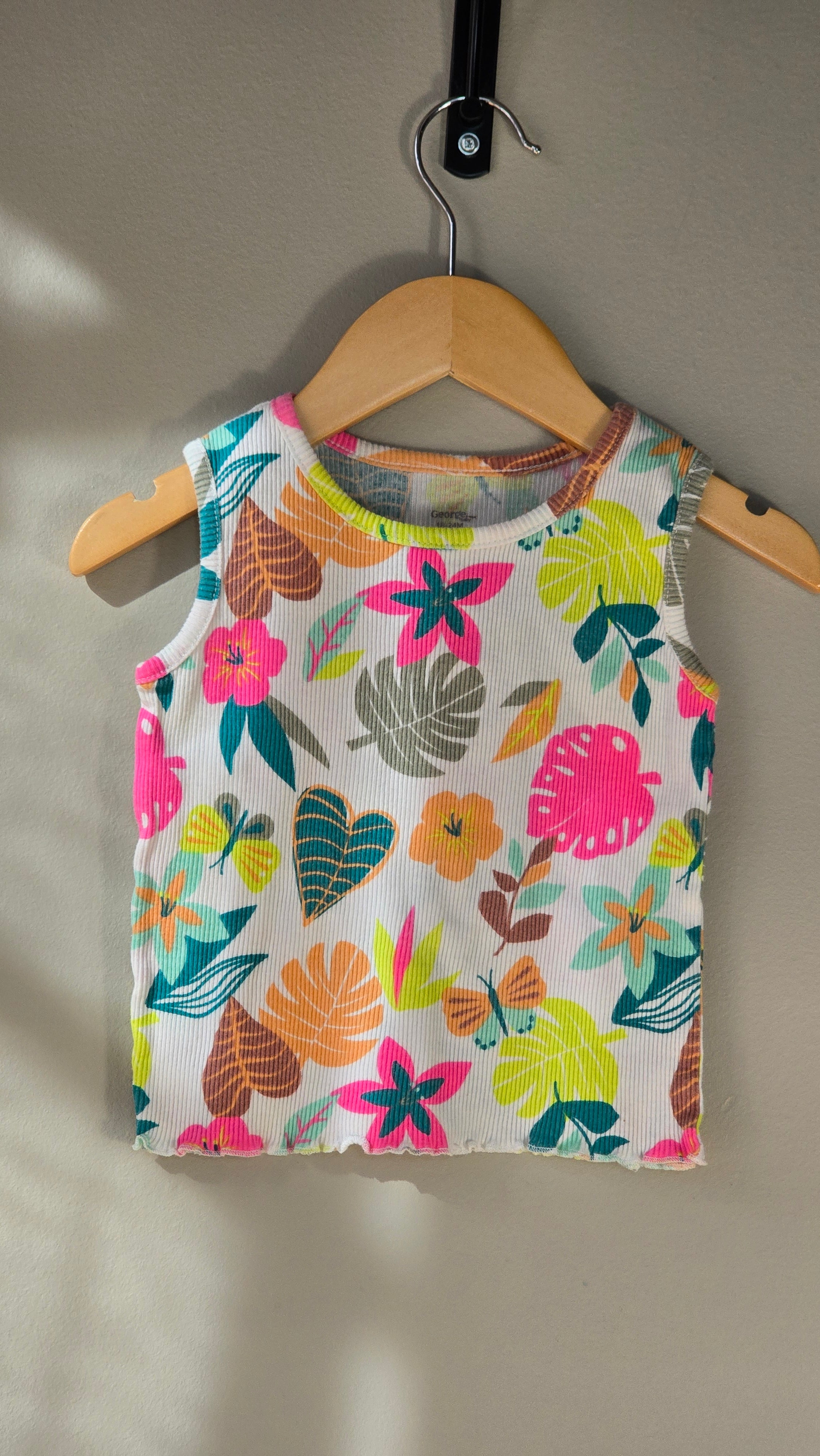 Camisole côtelée tropicale | George | 18-24 mois