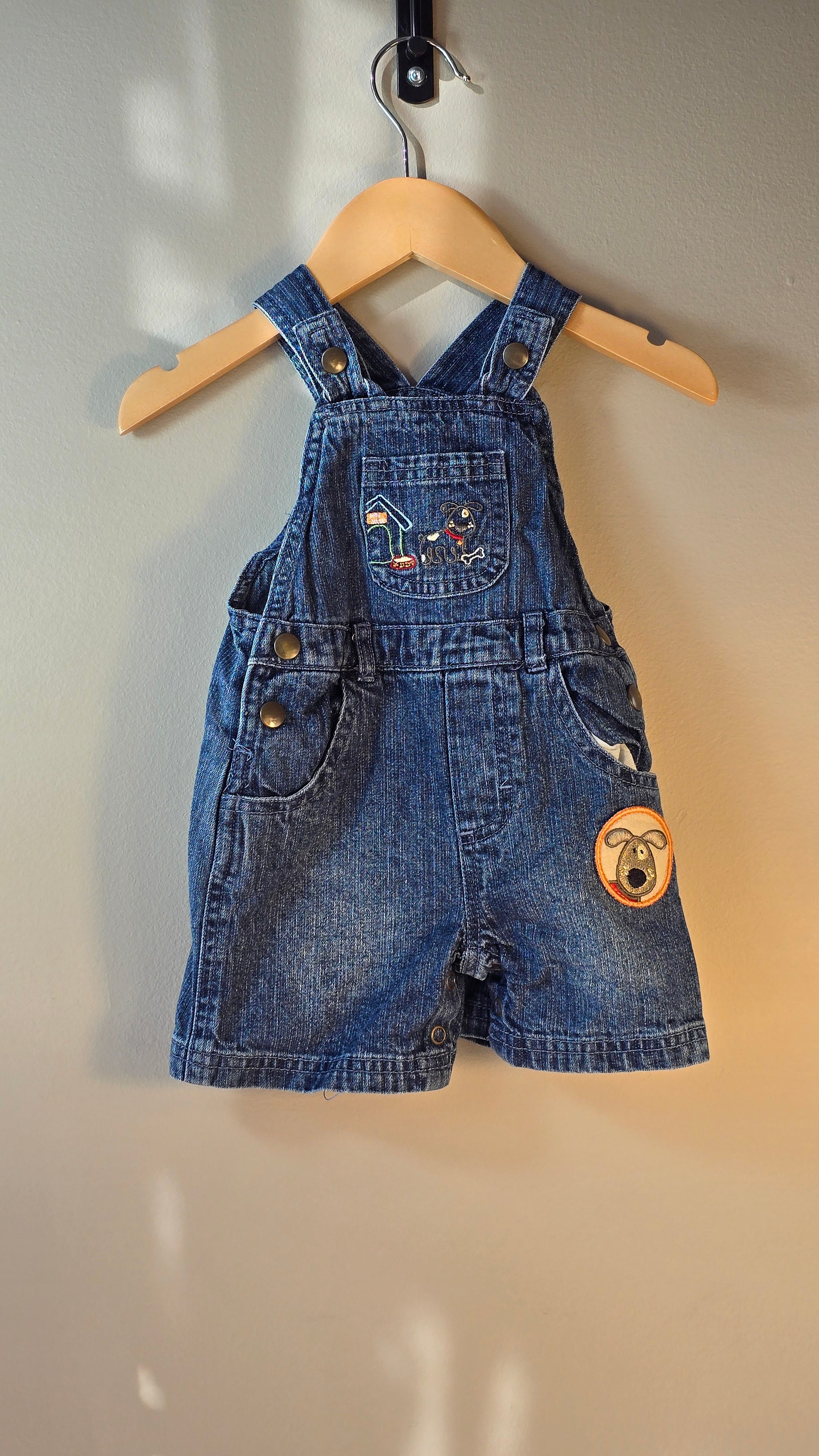Salopette short en jeans vintage | George | 12 mois
