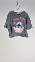CONS AT | T-shirt écourté | Zara x Stitch | 8-9A *imparfait au col