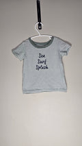 T-shirt ligné sea surf splash | Rise Little Earthling | 12-18 mois