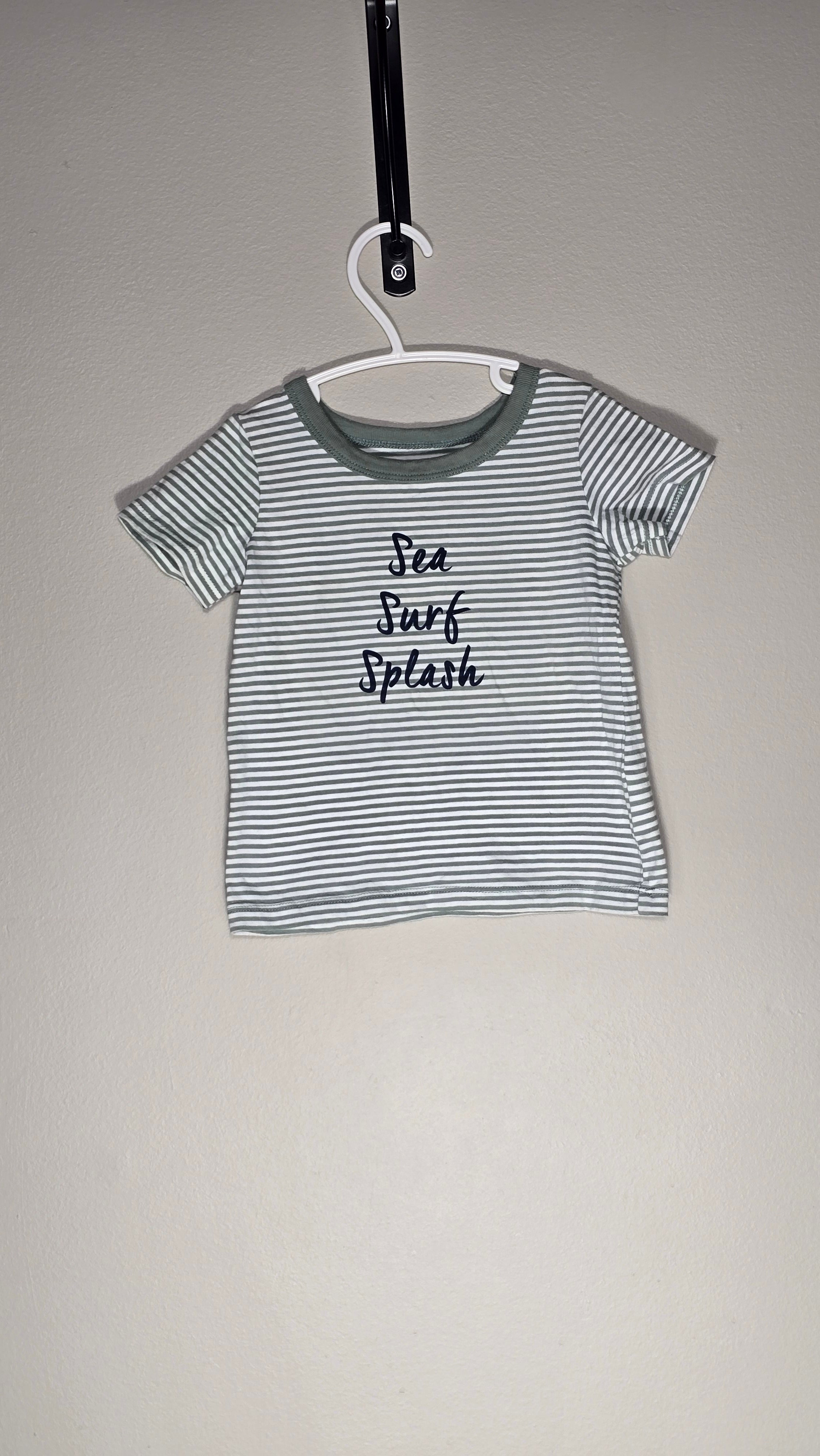 T-shirt ligné sea surf splash | Rise Little Earthling | 12-18 mois
