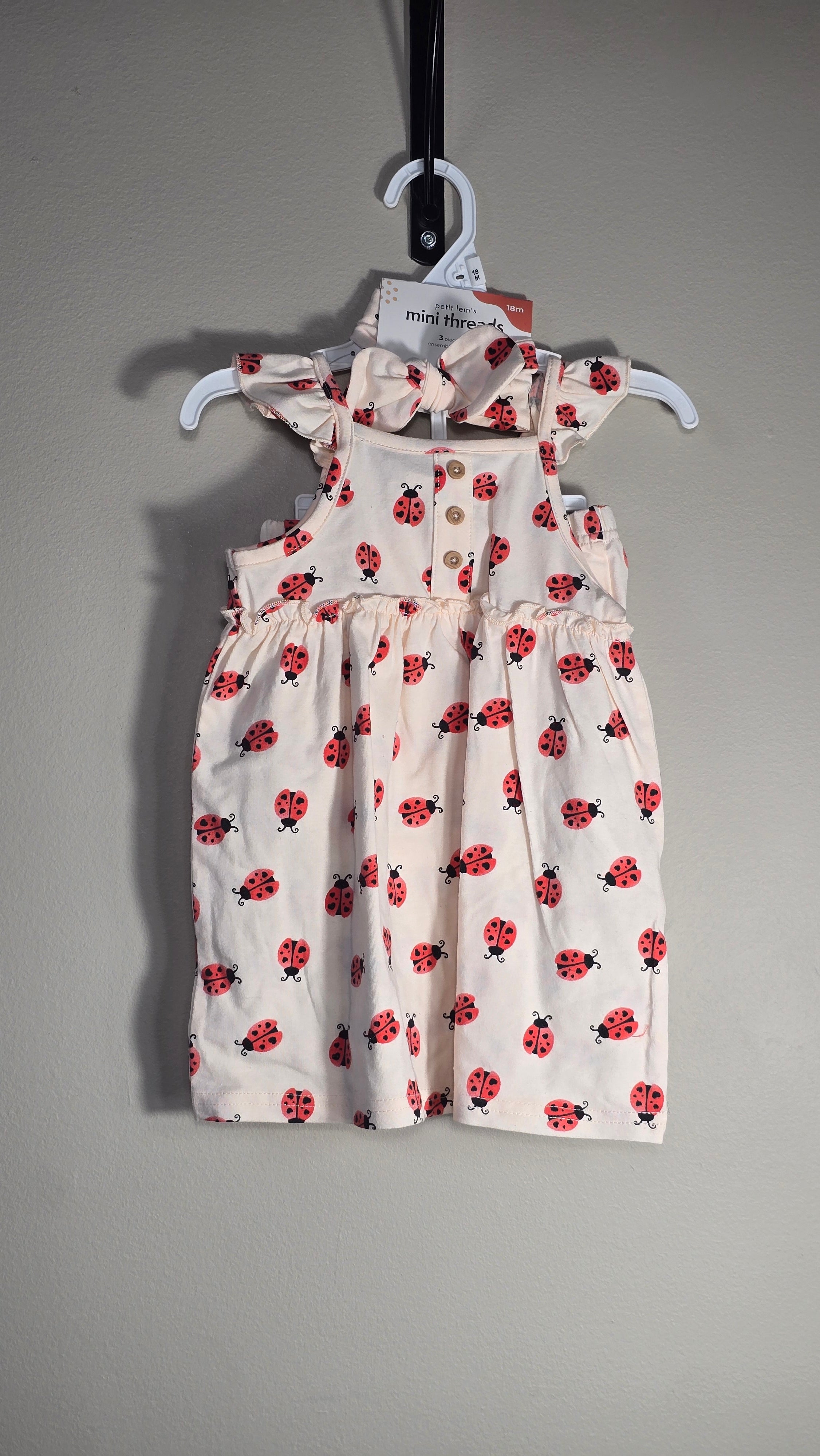 Robe coccinelles avec bloomer et bandeau | Mini threads by Petit Lem | 18 mois *Neuve