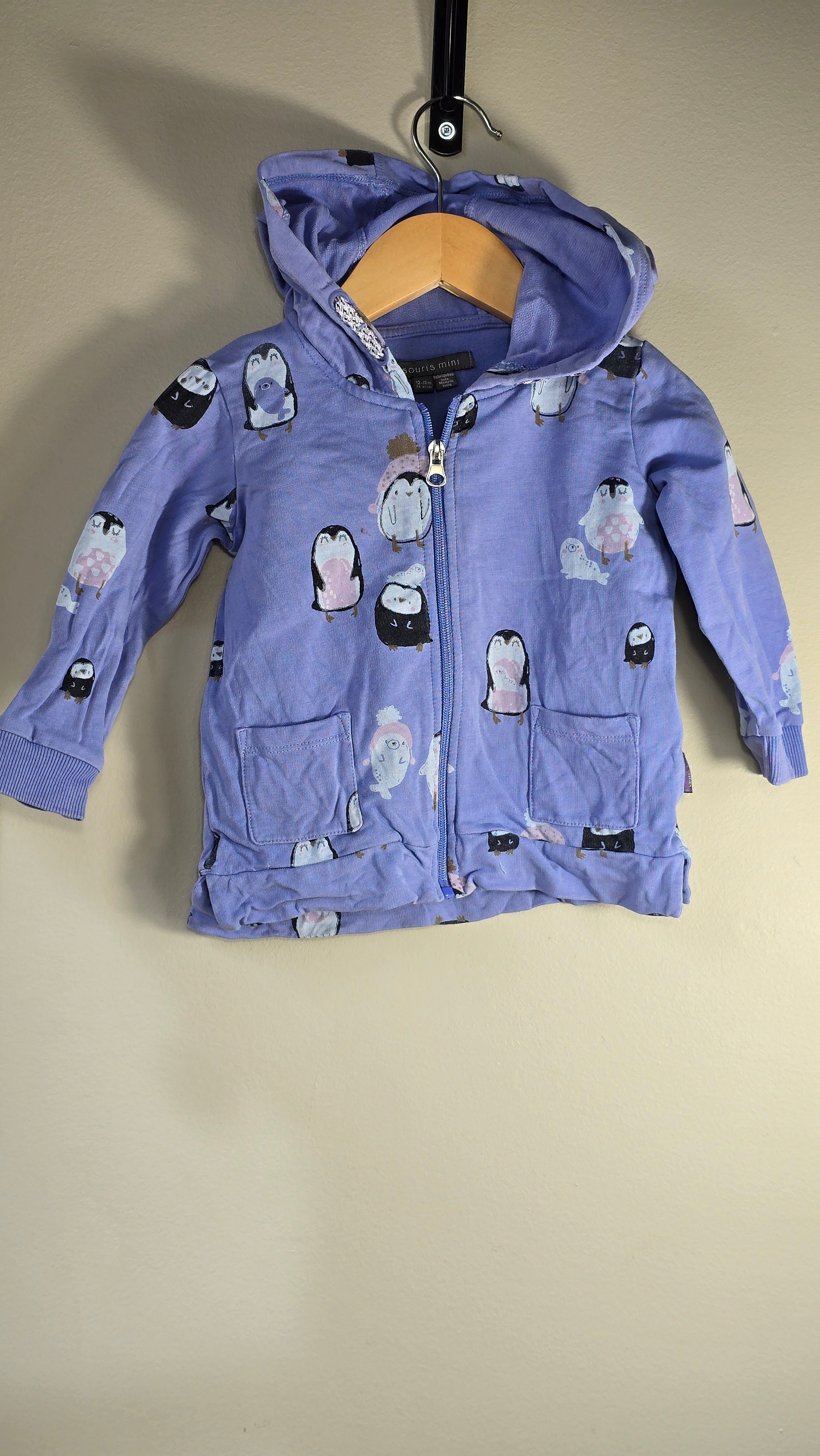 Veste pingouins | Souris Mini | 12-18 mois
