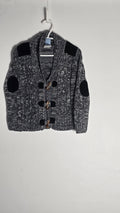 Cardigan en laine à épaules et coudes en suède | Little Lad | 18 mois
