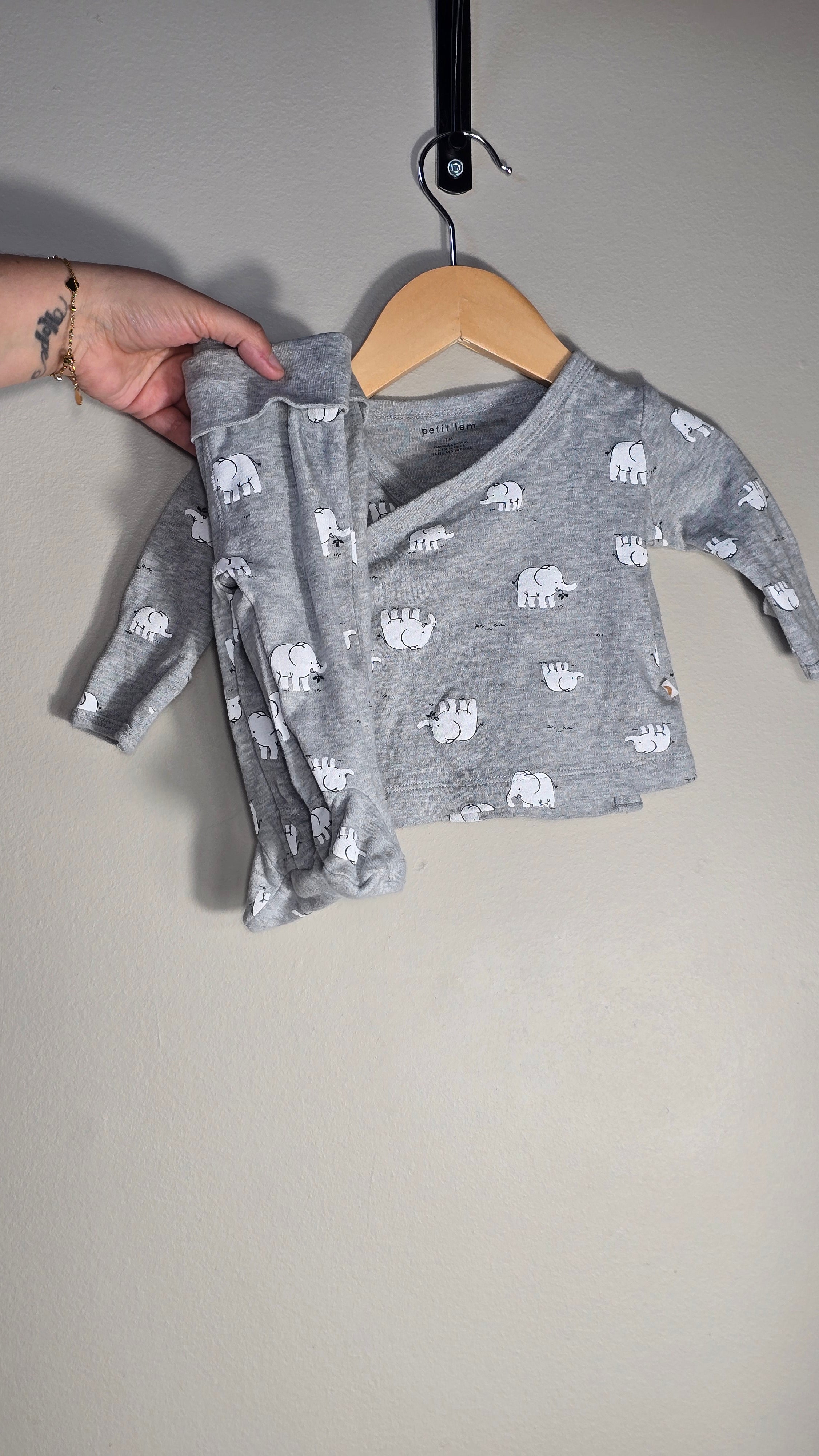 Elephant jacket and pants set | Petit Lem | 3 months