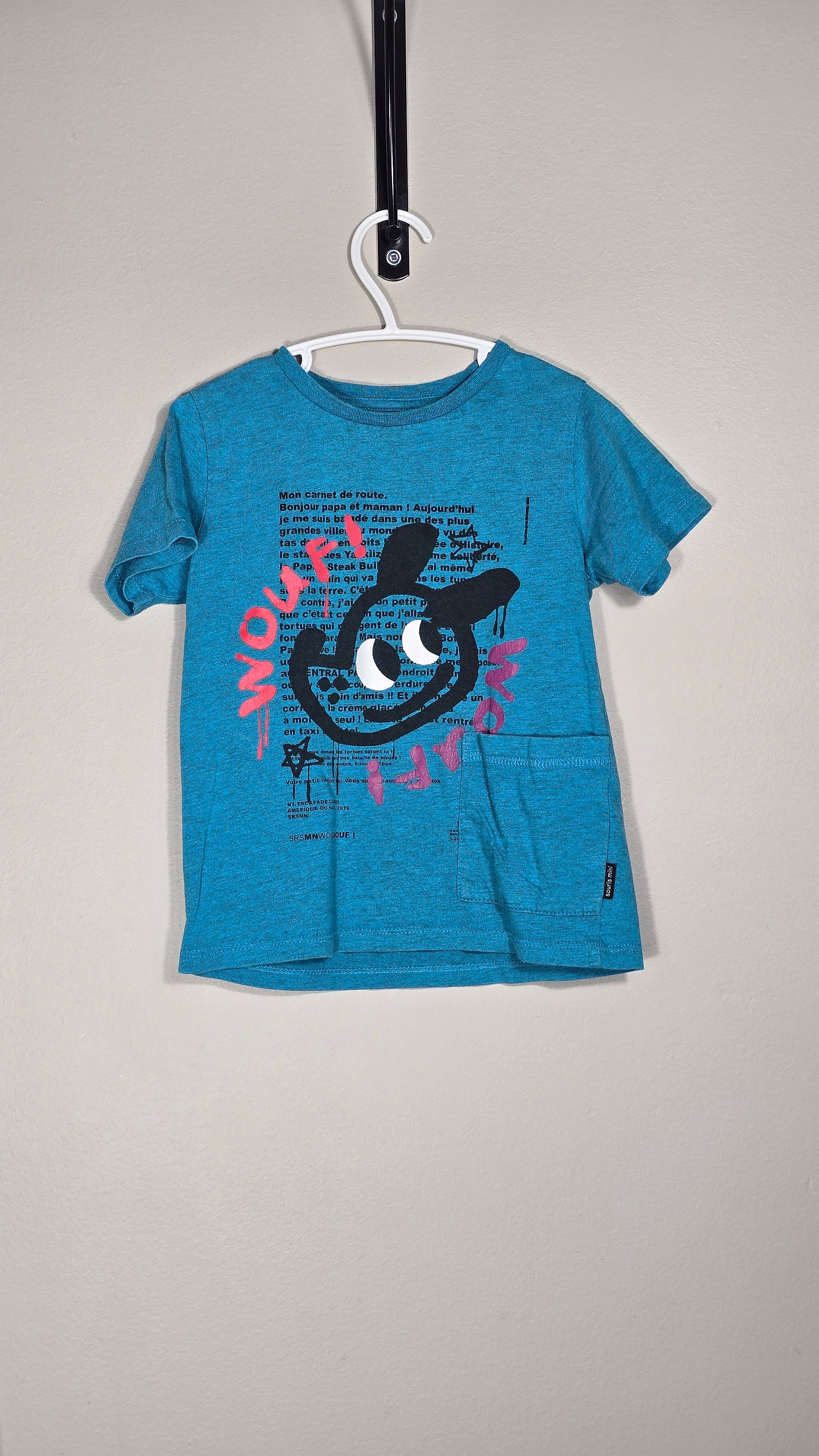 CONS CN 1 | T-shirt Wouf! | Souris Mini | 18-24 mois