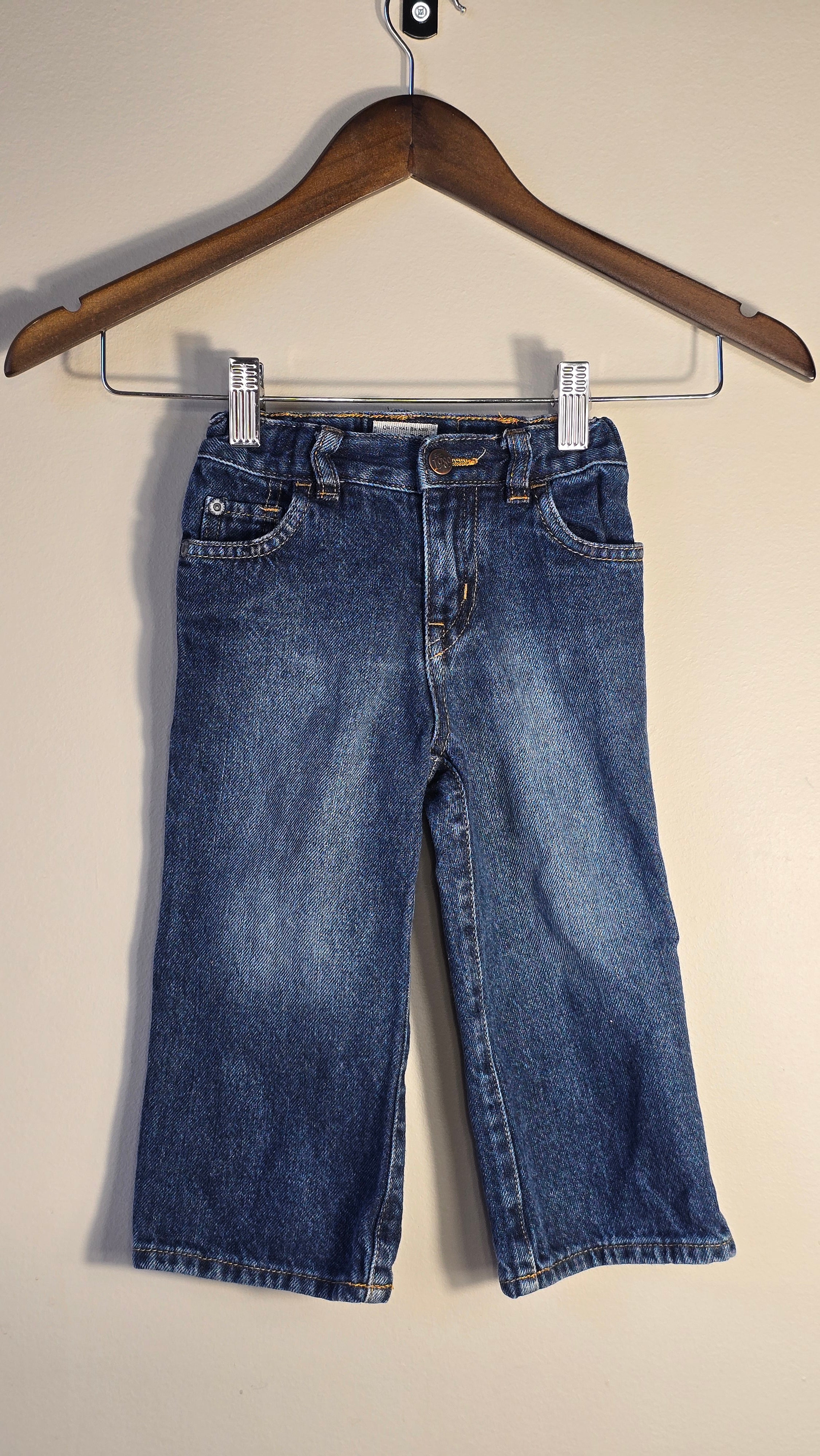 Jeans coupe bootcut (vintage?) | Children's place | 24 mois *Un peu usé aux genoux, taille ajustable