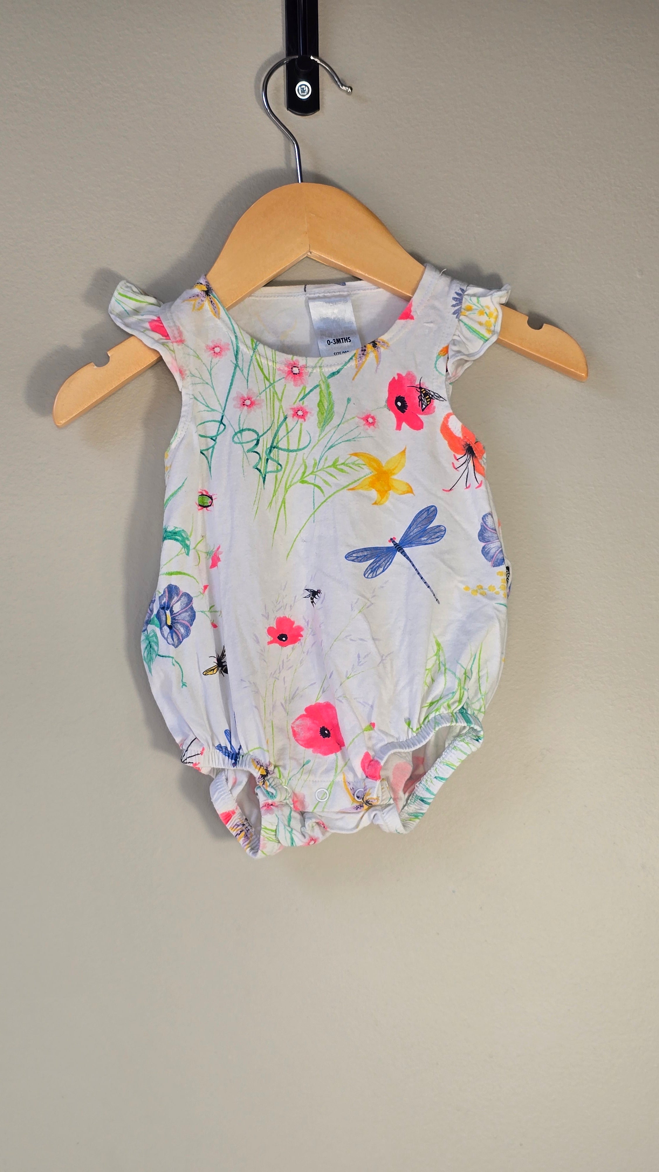 Floral and Flying Insects Romper | Jumpsuits | 0-3 months
